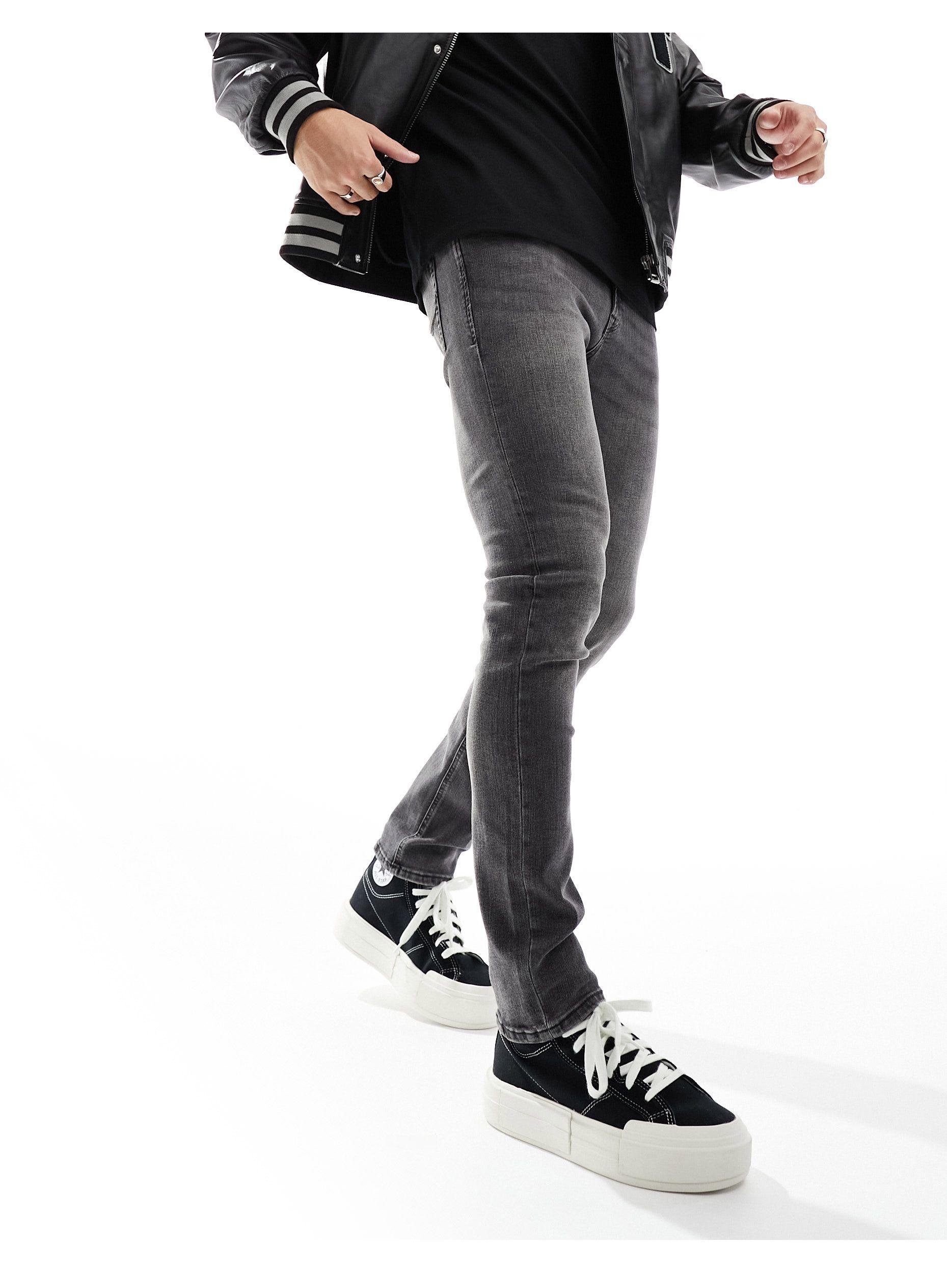 Jack & Jones Liam Skinny Jeans in Black for Men | Lyst