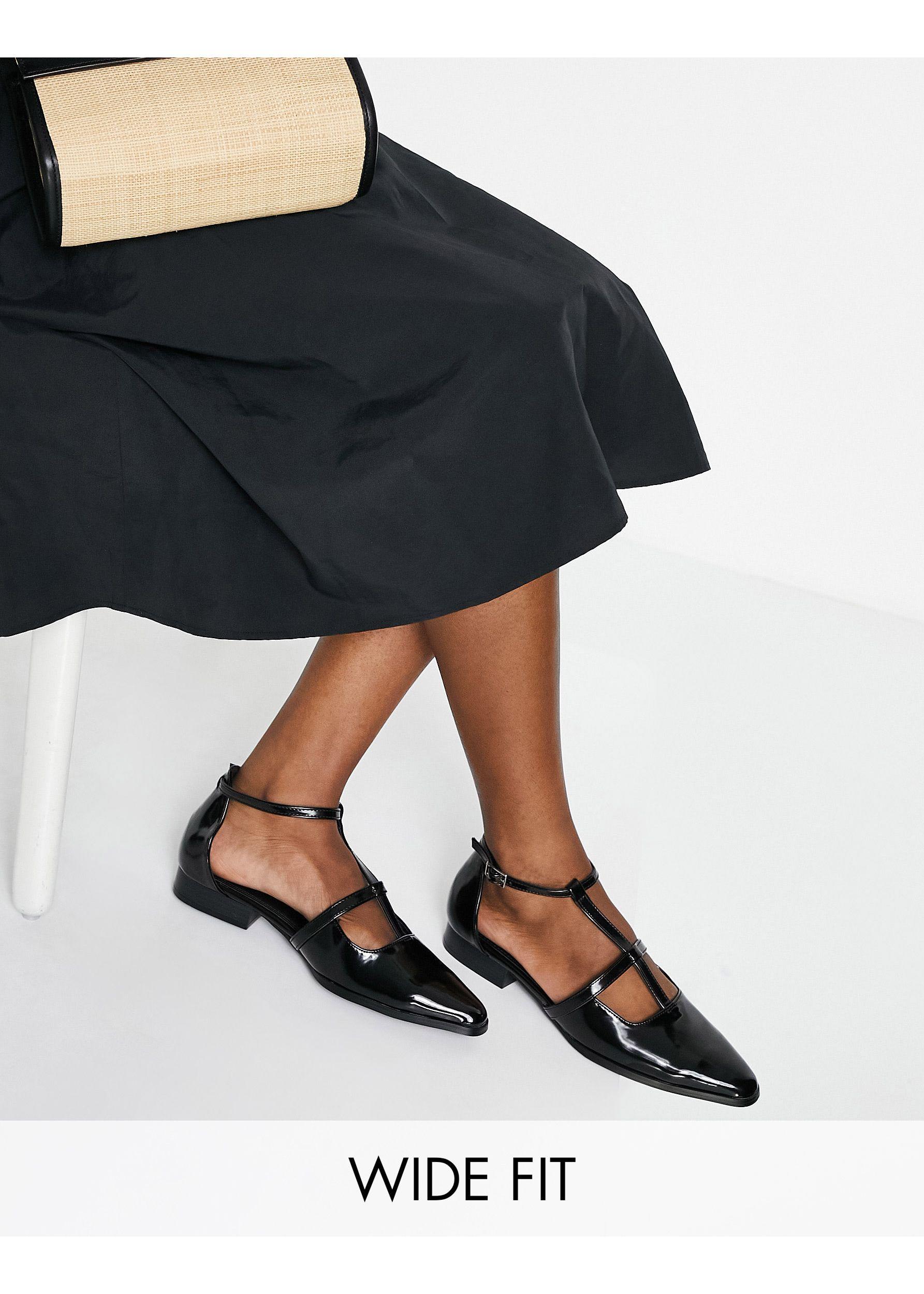 ASOS – malay – spitze, flache schuhe in Schwarz | Lyst DE