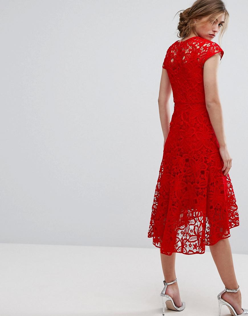 coast long red dress