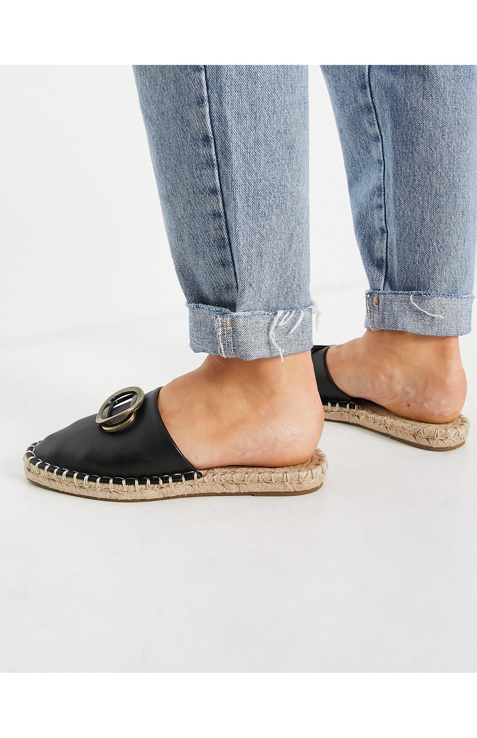 black mule espadrilles