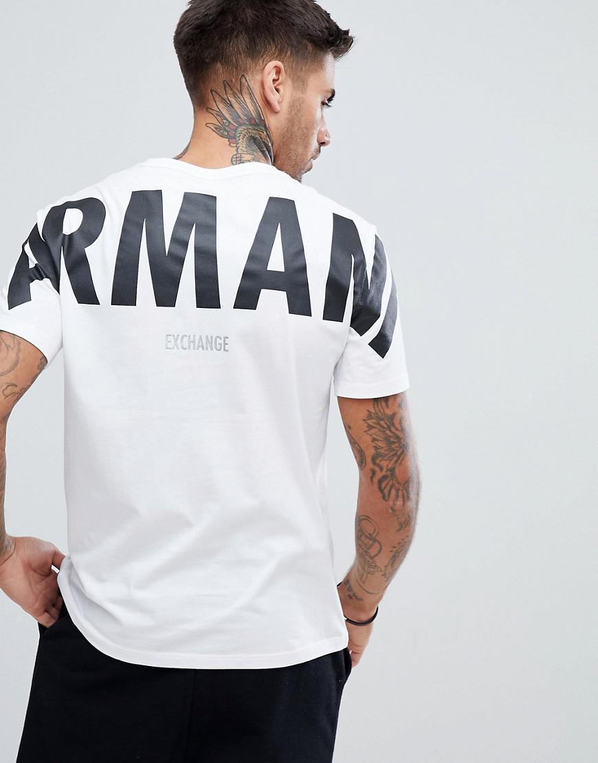 Armani Back Logo T-shirt In Black for Men | Lyst