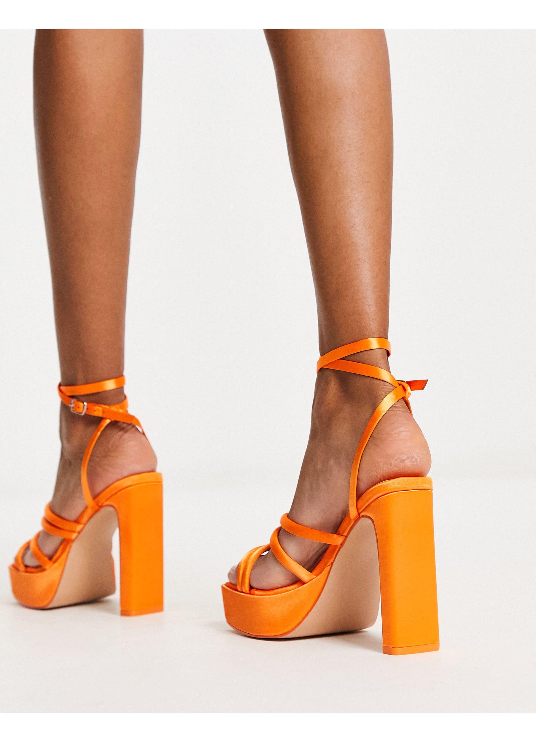 Sandalias naranjas con plataforma de Public Desire de color Naranja | Lyst