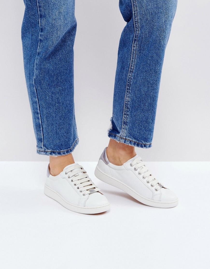 UGG Milo White Leather Sneakers | Lyst