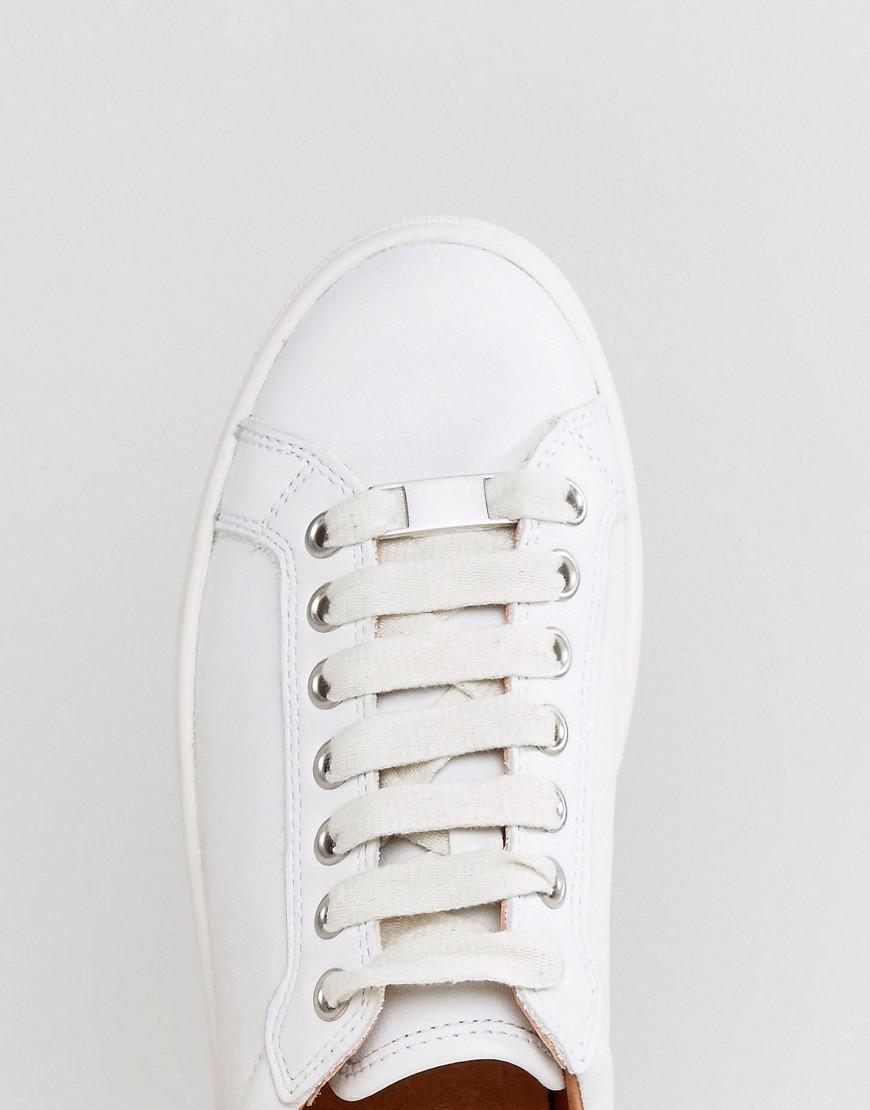 UGG Milo White Leather Sneakers in Blue | Lyst