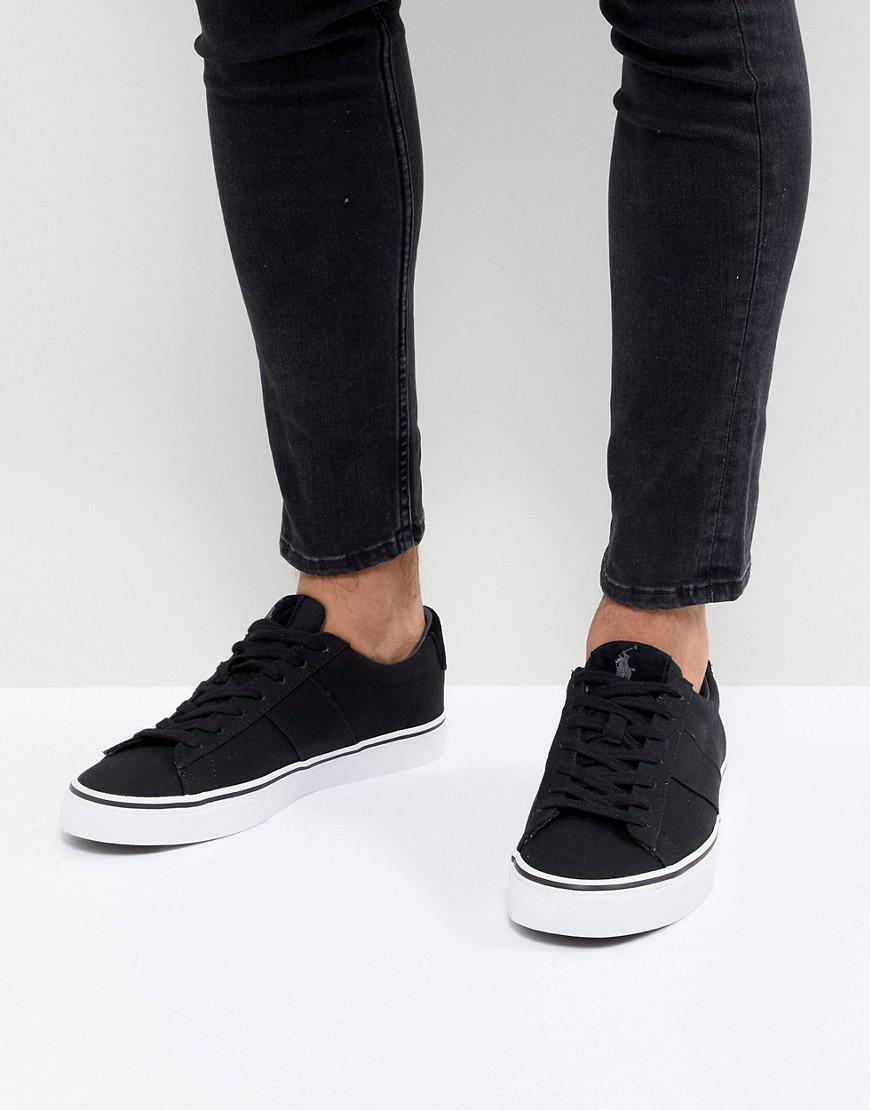 polo ralph lauren black sayer trainers