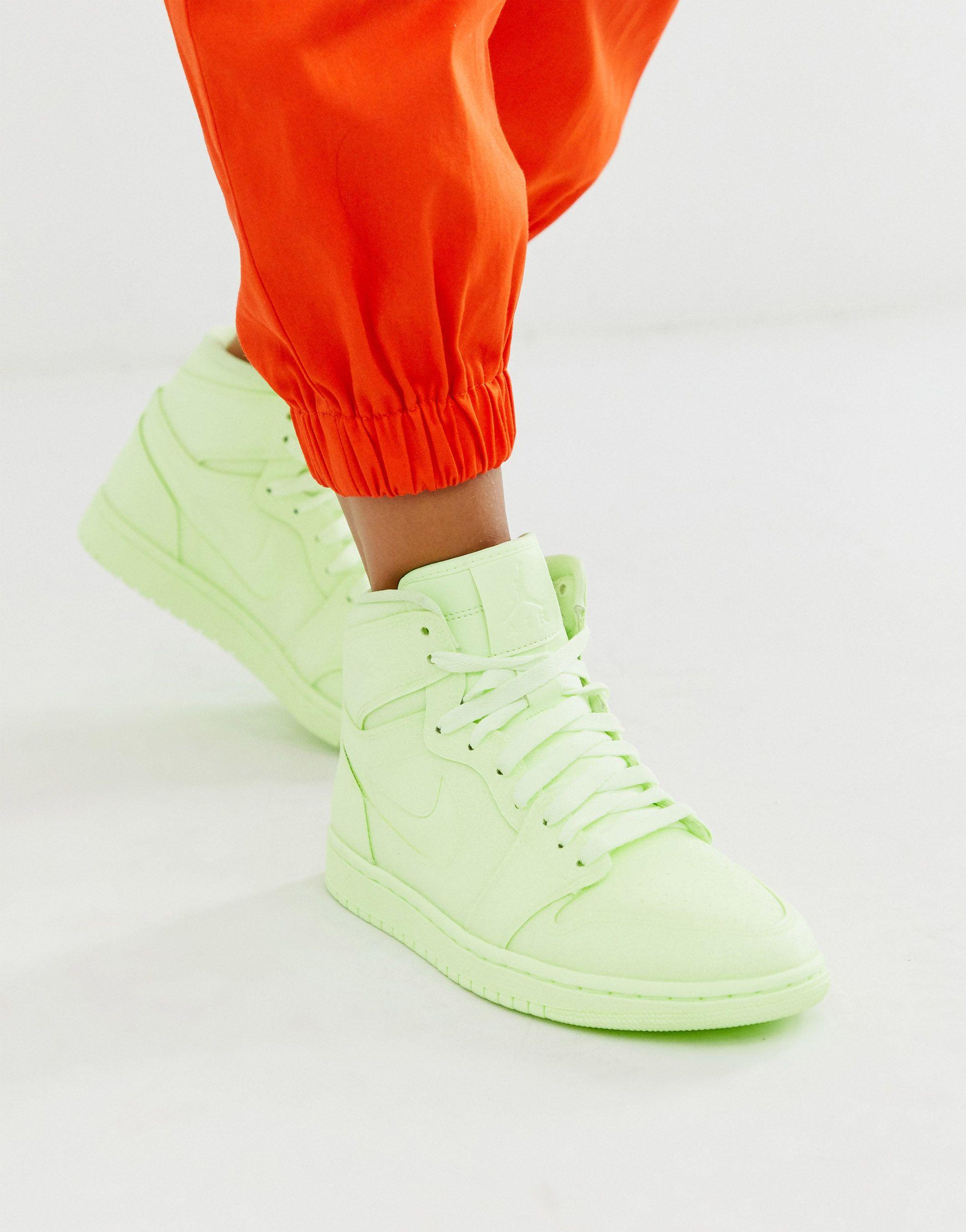 Nike – Jordan 1 Premium – Neonfarbene Knöchelturnschuhe in Grün | Lyst AT