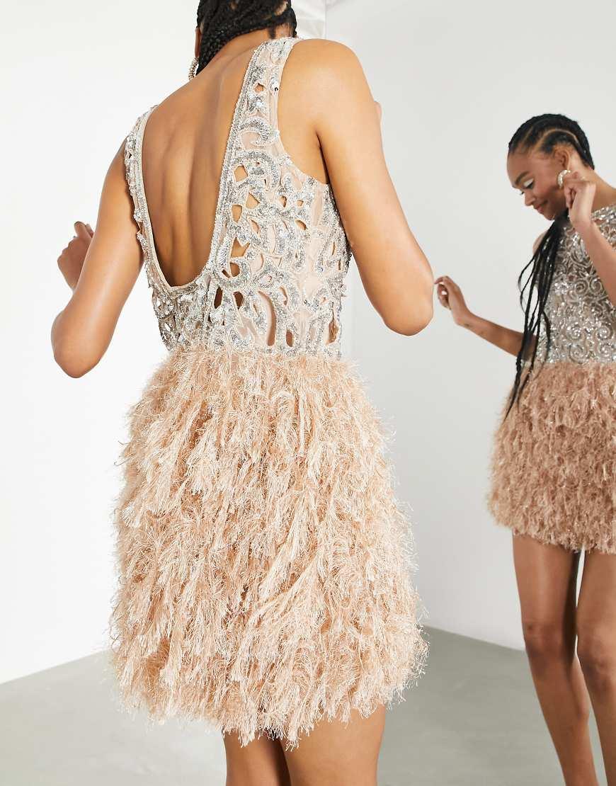 asos edition sequin cutwork open back mini dress ASOS | Dresses | Asos Edition Sequin Open Back Cut Out Mini Dress 8