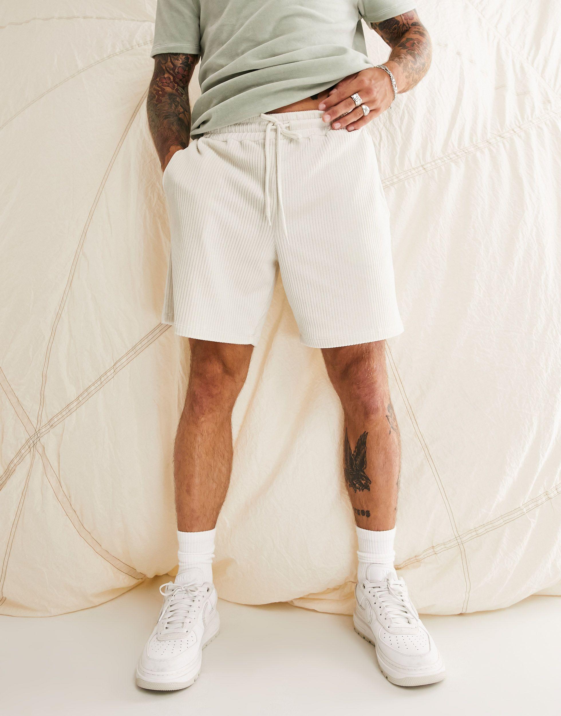 ASOS – locker geschnittene shorts aus geripptem velours in Weiß für Herren  | Lyst DE