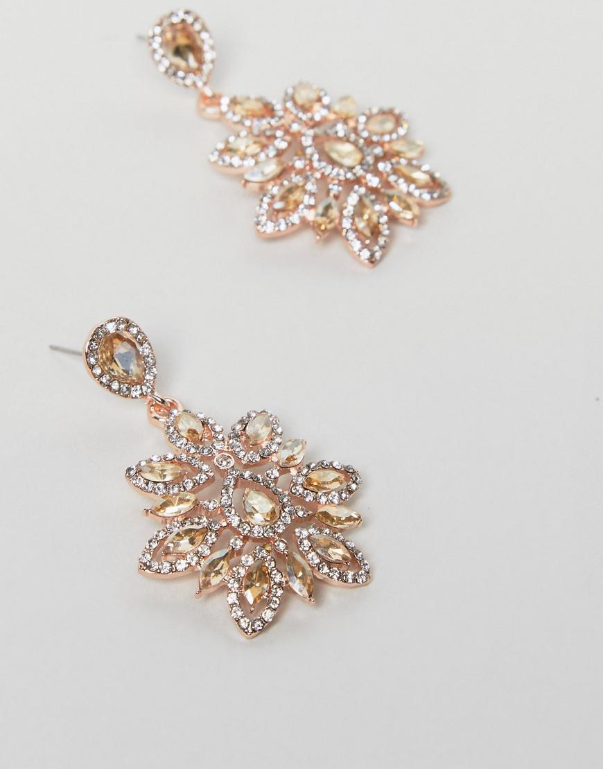 True Decadence Pink Statement Earrings (+) in Gold (Metallic) - Lyst