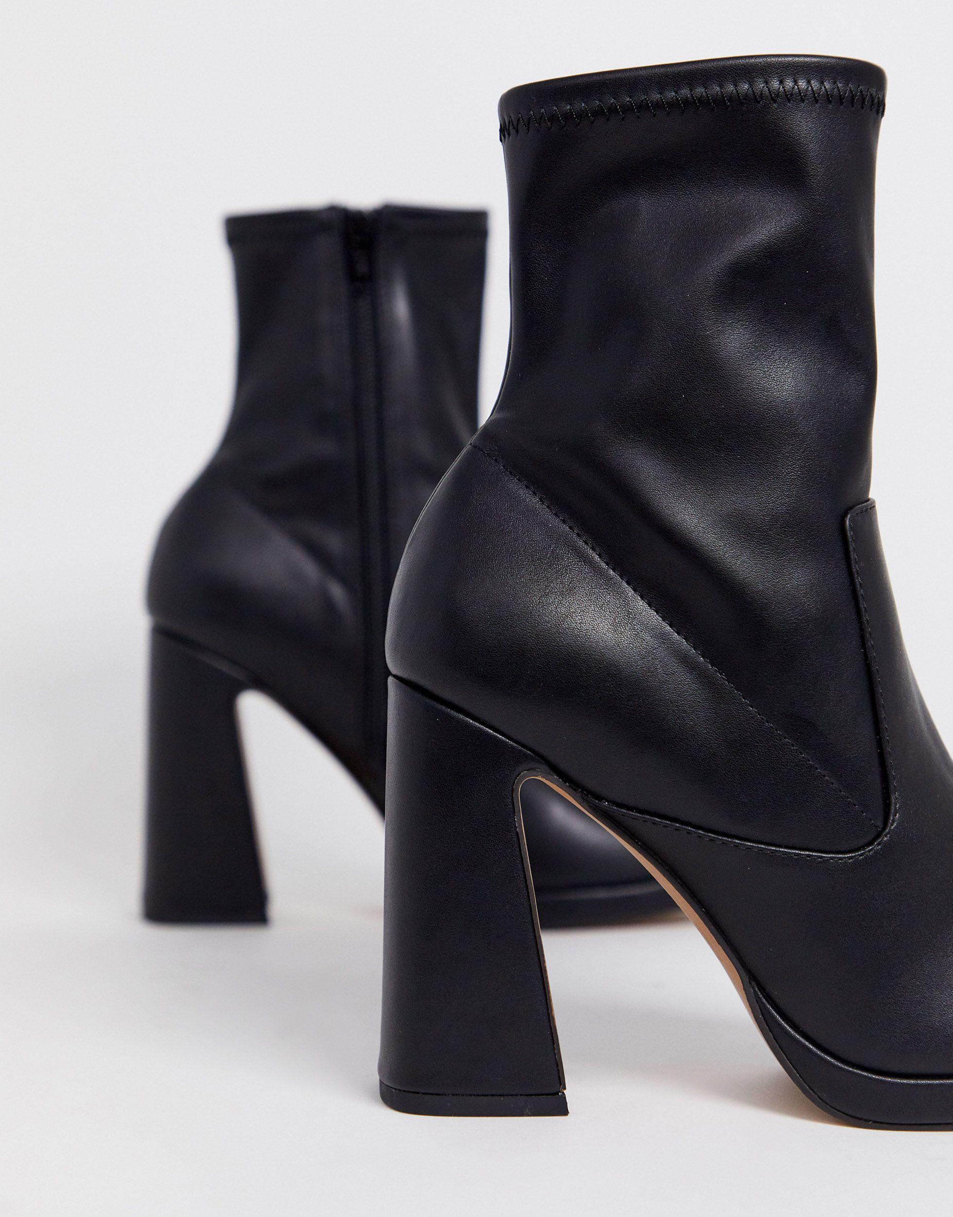 black platform boots asos