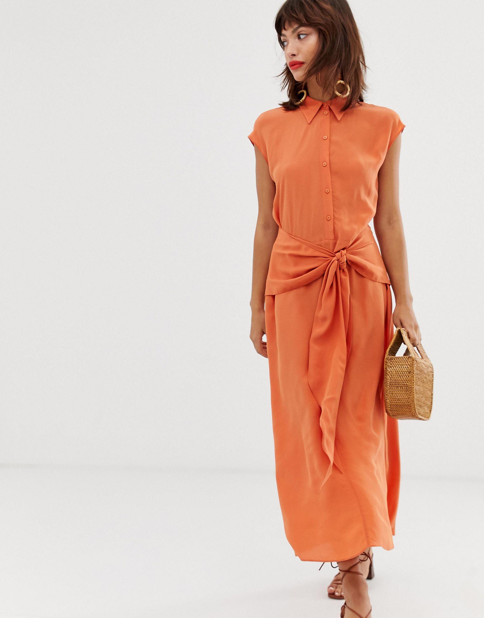and other stories waist knot midi dress