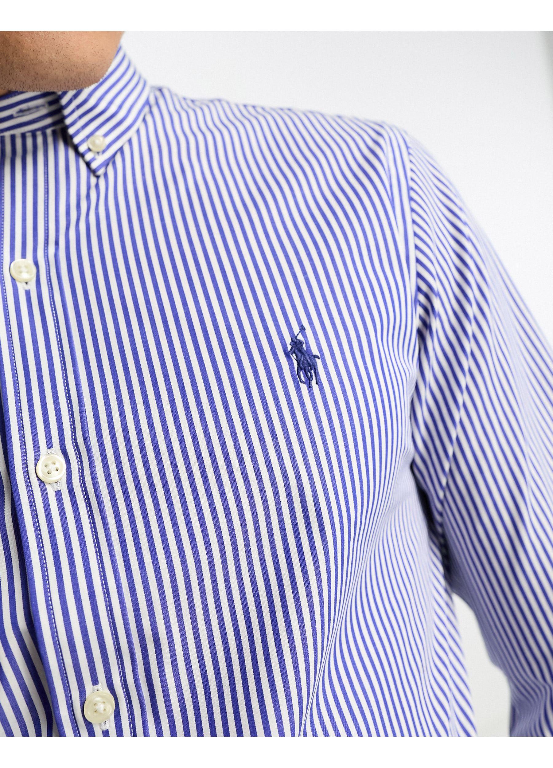 Camisa azul y blanca a rayas Polo Ralph Lauren de hombre de color Azul |  Lyst