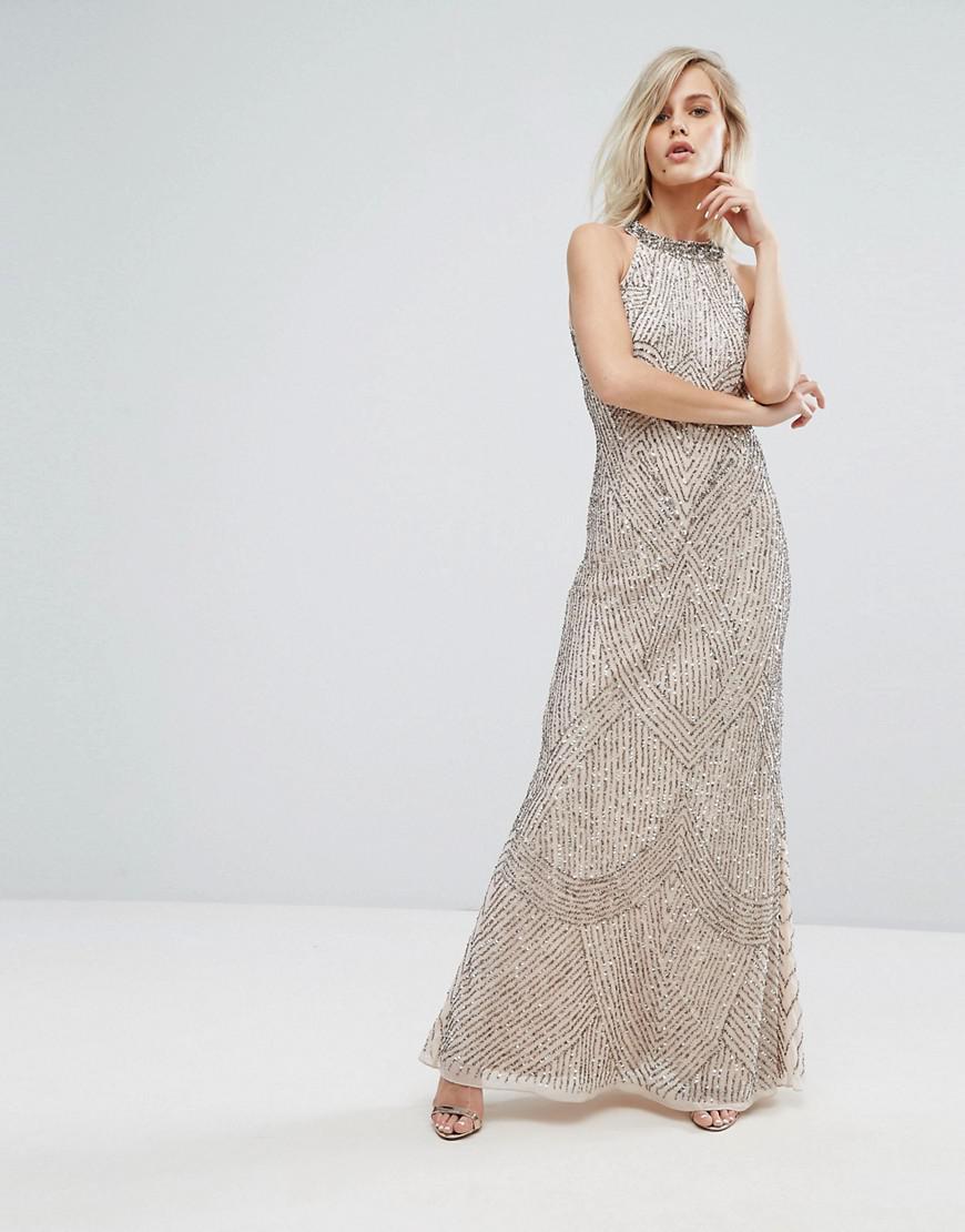 miss selfridge embellished maxi dress