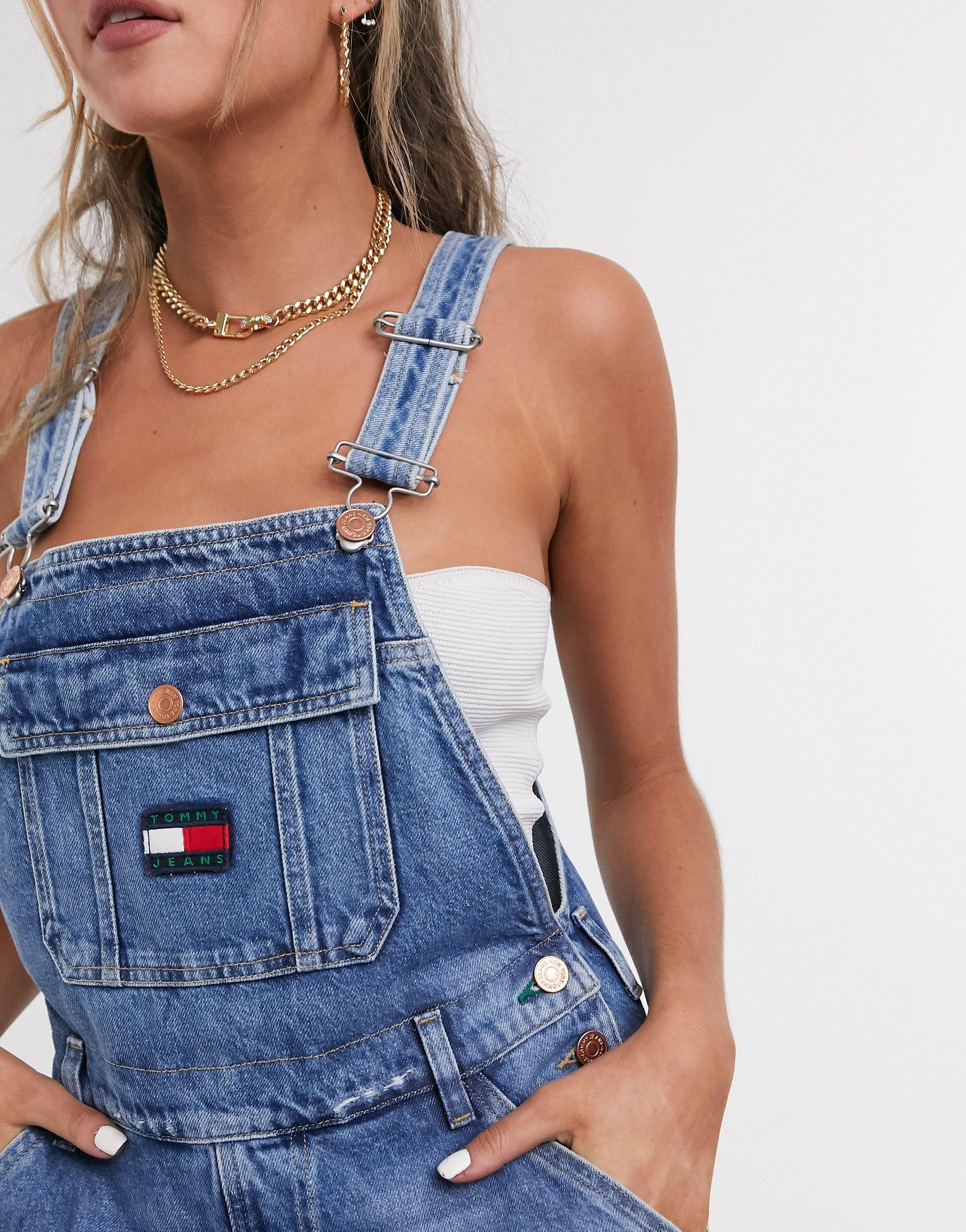 Tommy Hilfiger Cotton 90s Dungarees in Blue | Lyst Australia