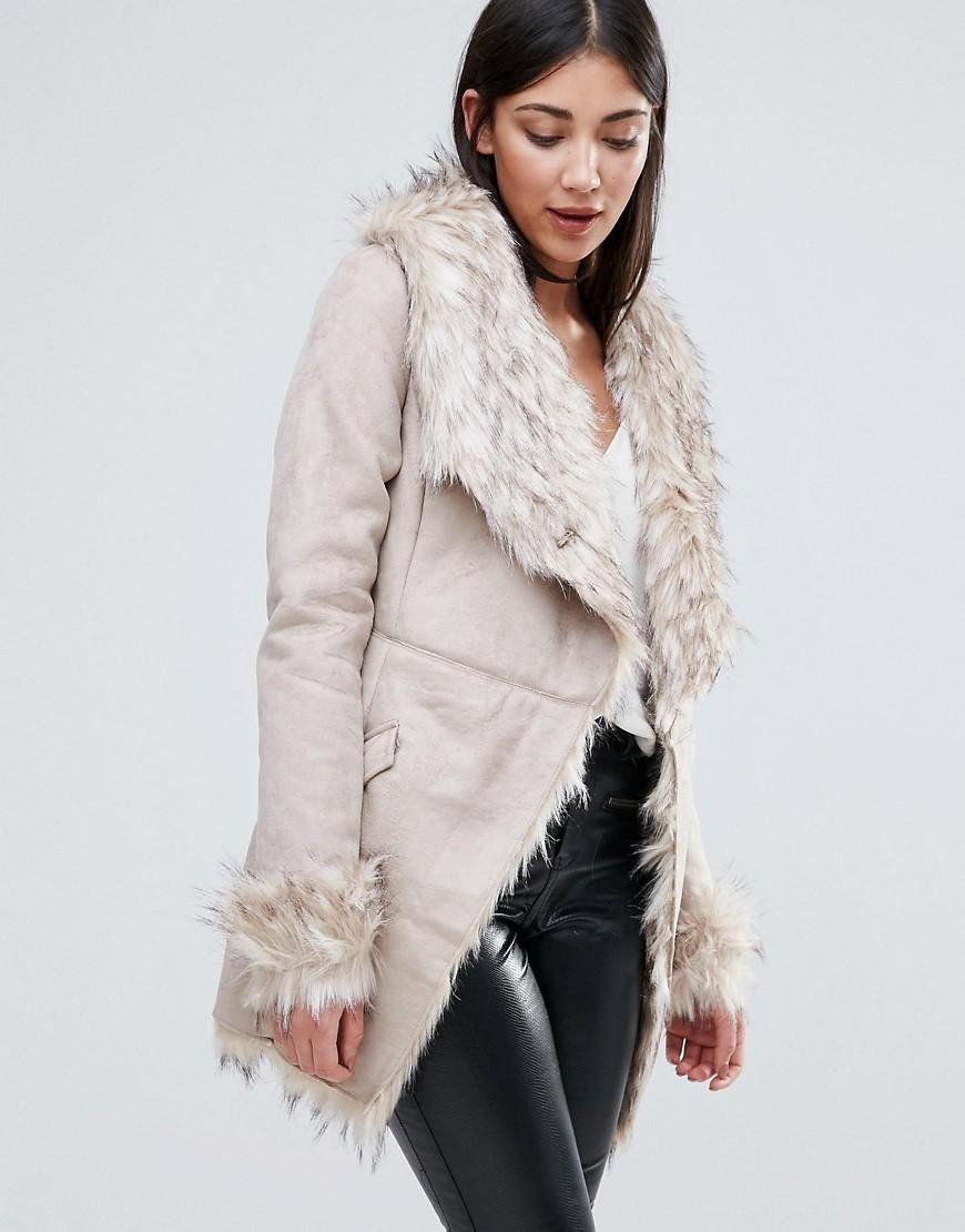 lipsy leopard wrap coat