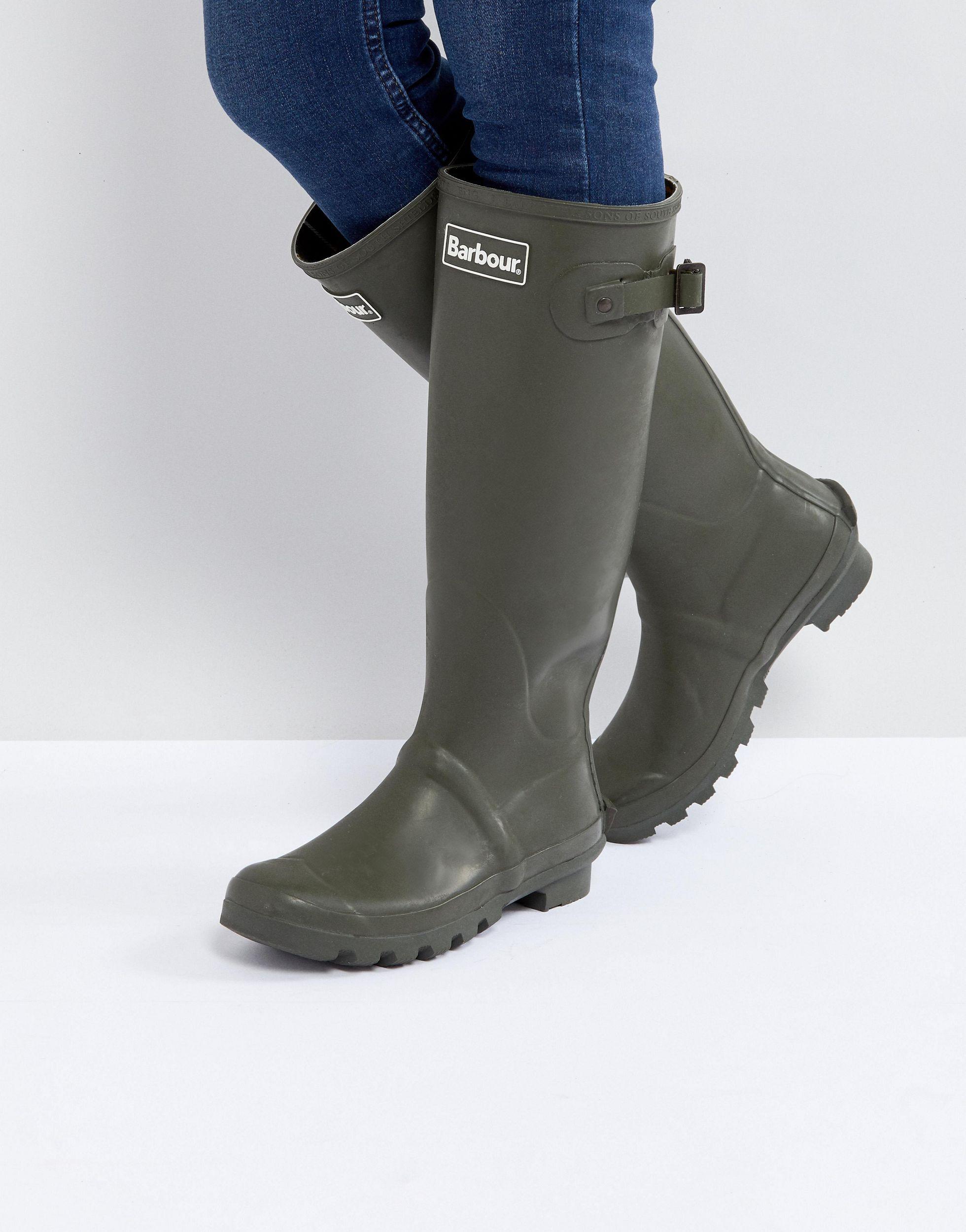 Botas de agua en diseño clásico con forro a cuadros escoceses Bede de  -Verde Barbour de Tejido sintético de color Verde | Lyst