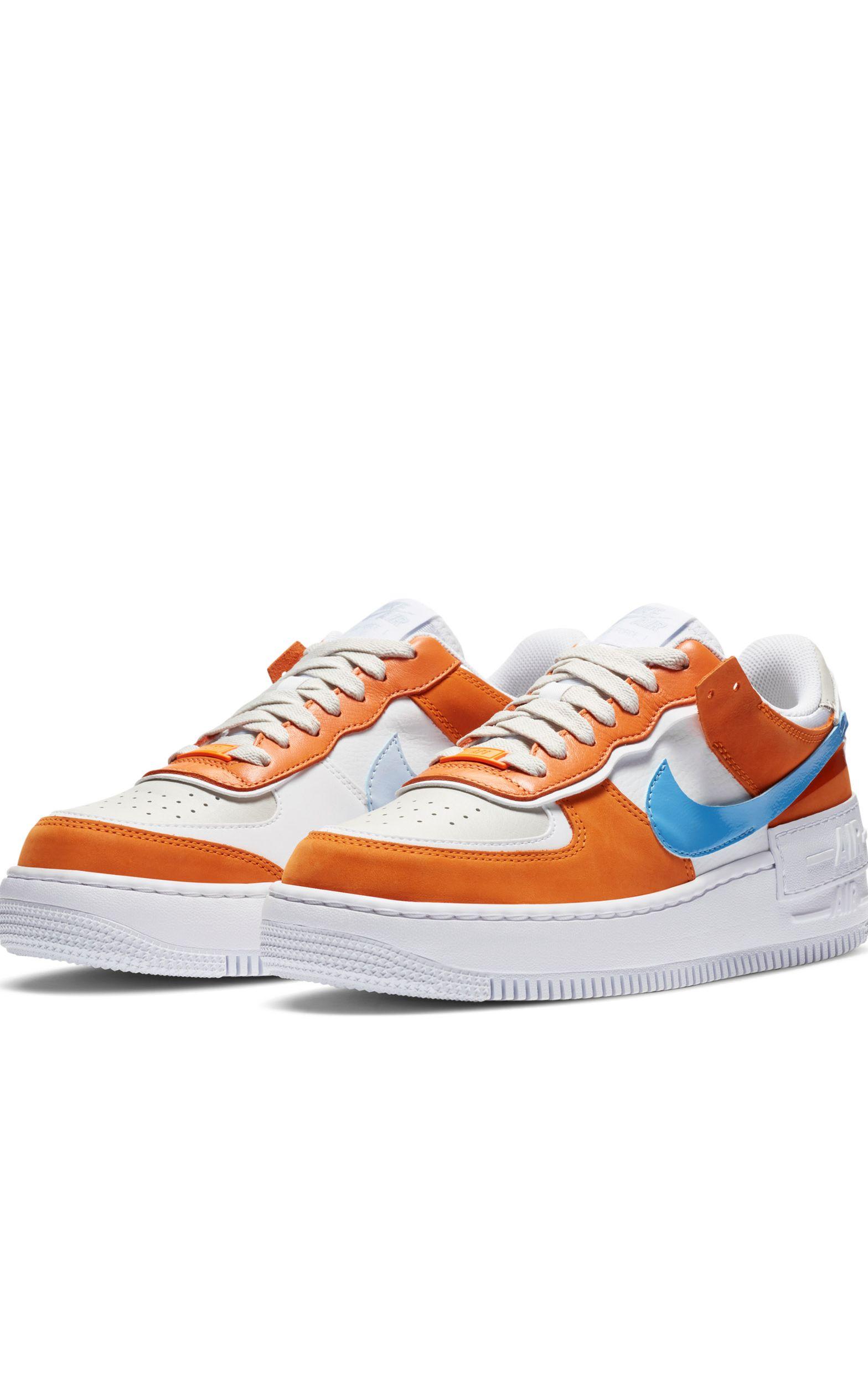 Nike Rubber Air Force 1 Shadow Trainers in Rust (Orange) - Lyst