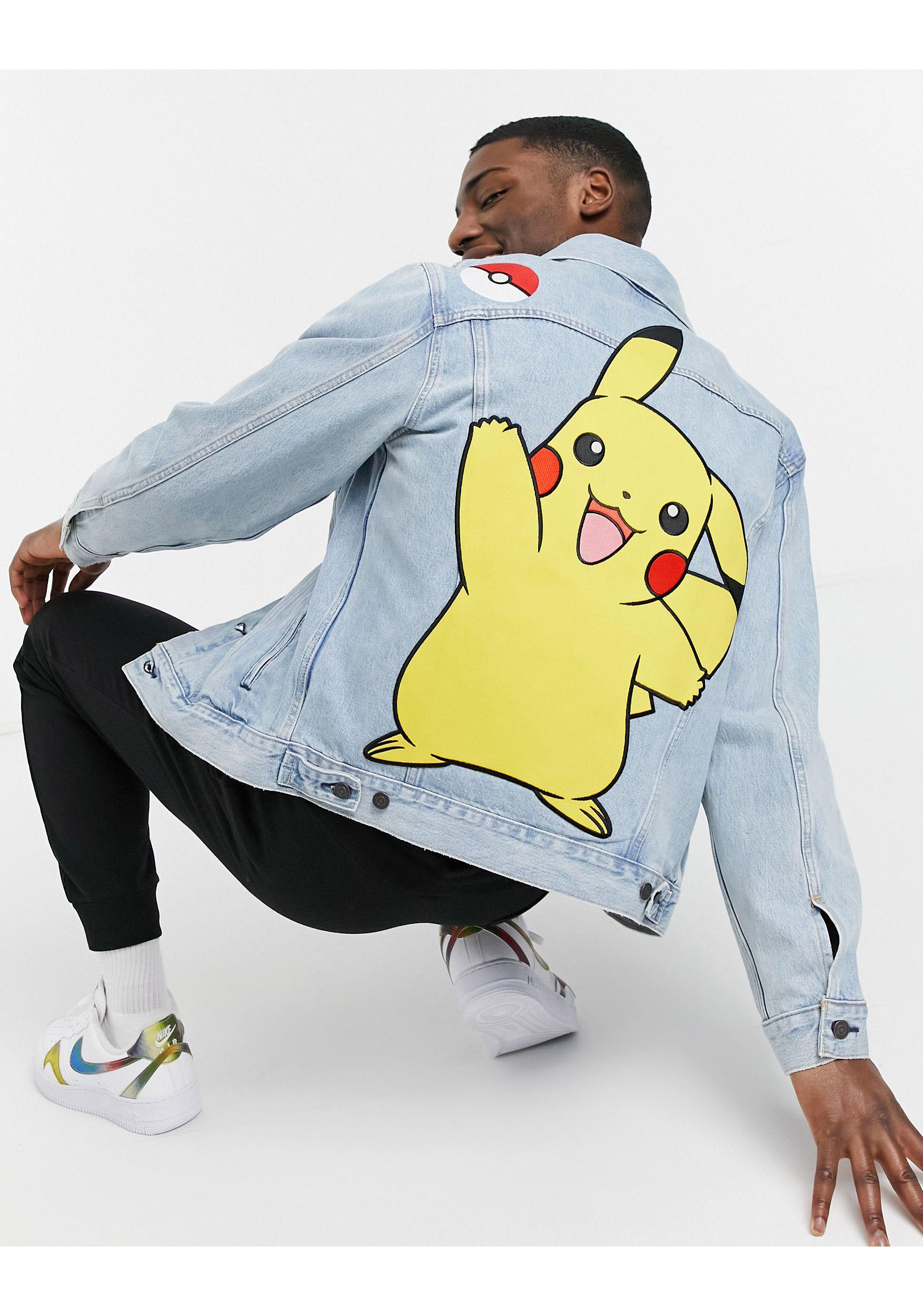 schaal Regeneratie Aanvrager Levi's X Pokemon Vintage Fit Large Pikachu Back Print Denim Trucker Jacket  in Blue for Men | Lyst
