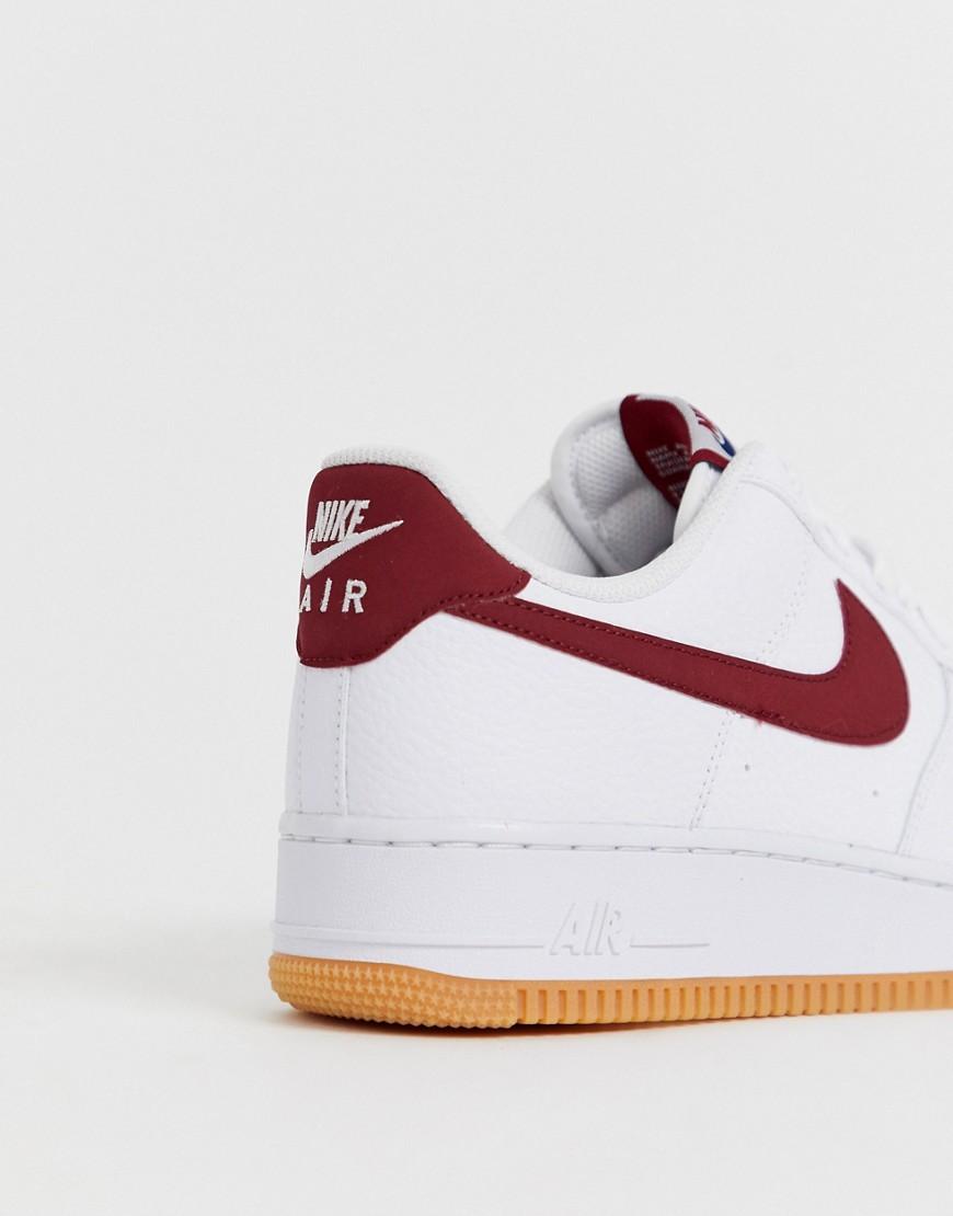 Nike Air Force 1 - Sneakers Met Rood Swoosh-logo En Rubberen Zool in het  Blauw voor heren | Lyst NL
