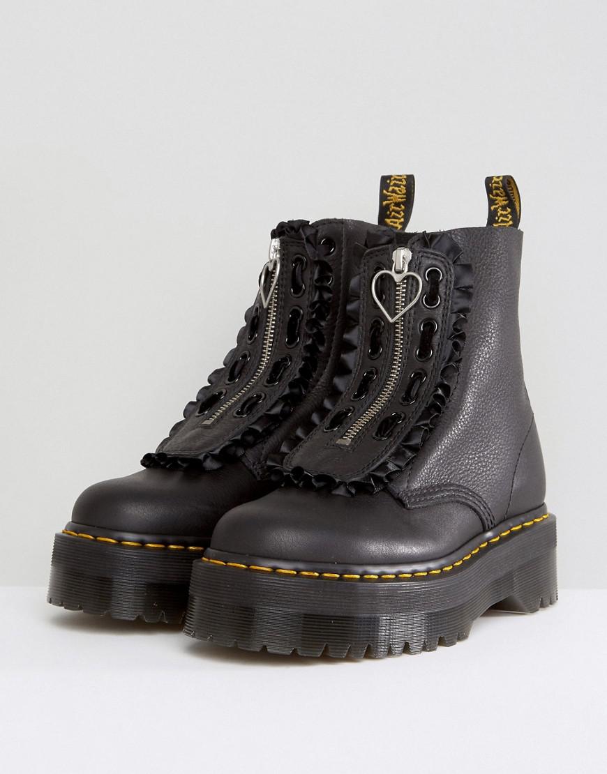 Dr. Martens Leather X Lazy Oaf Flatform Jungle Boots in Black | Lyst