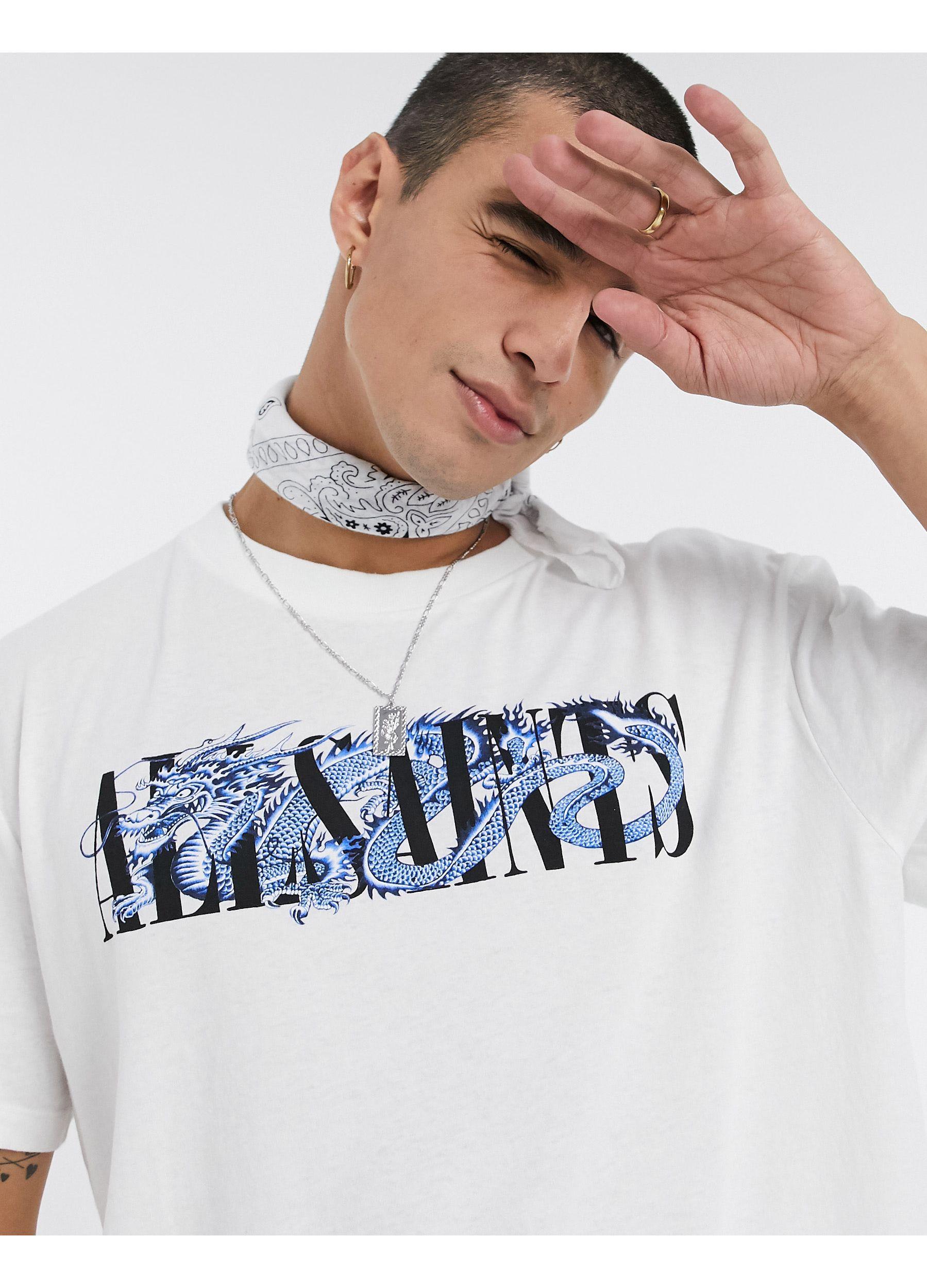 Allsaints Cotton Draco Dragon Print Logo T Shirt In Black For Men Lyst Allsaints Cotton Draco Dragon Print Logo T Shirt In Black For Men Lyst
