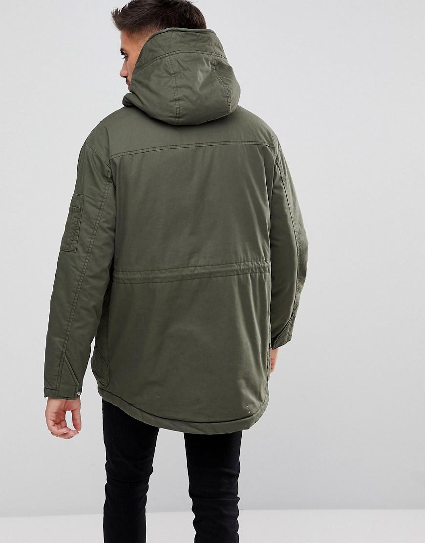 Pull and bear parka hot sale