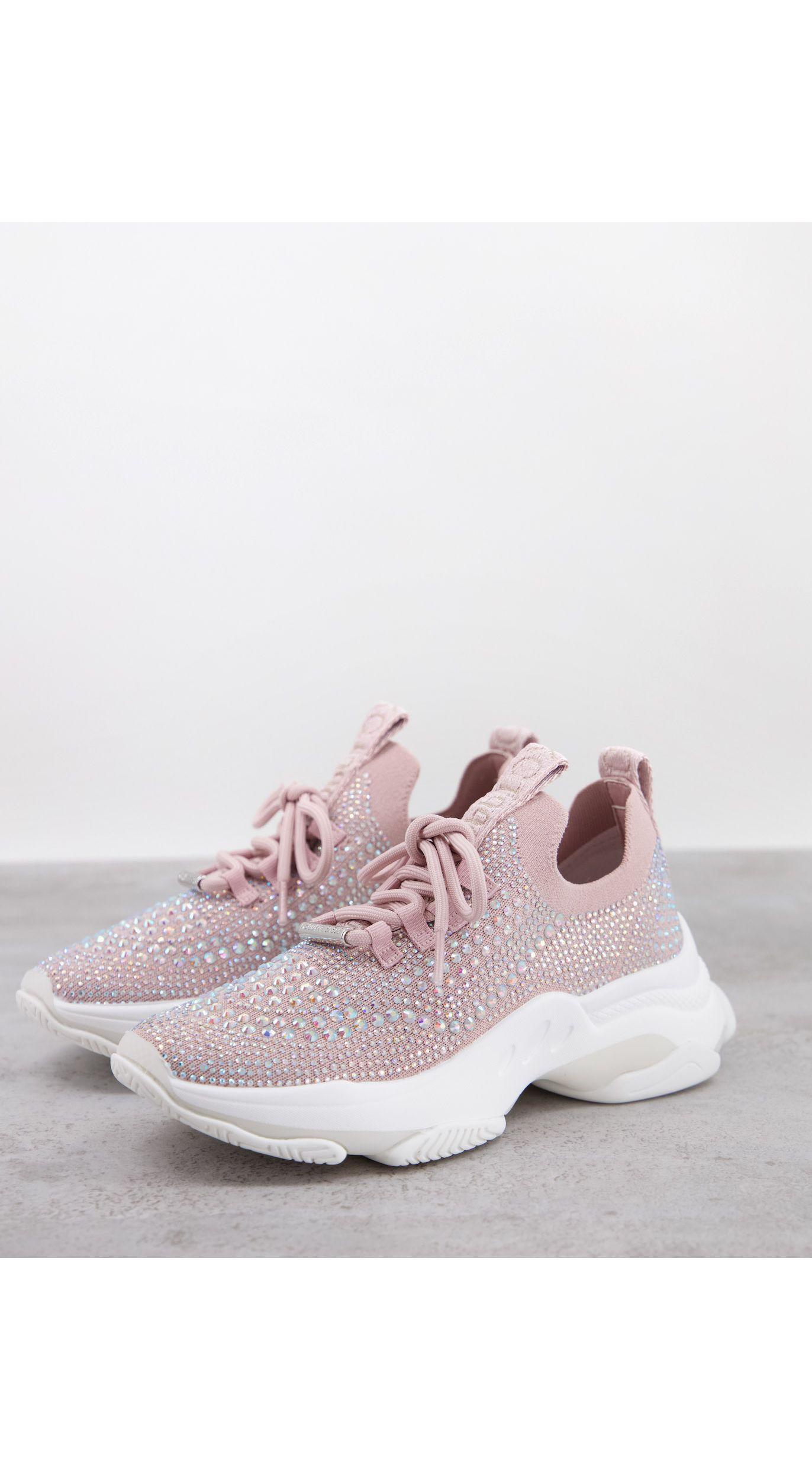 Steve Madden Mackie - Sneakers Met Dikke Zool En Siersteentjes in het Roze  - Lyst