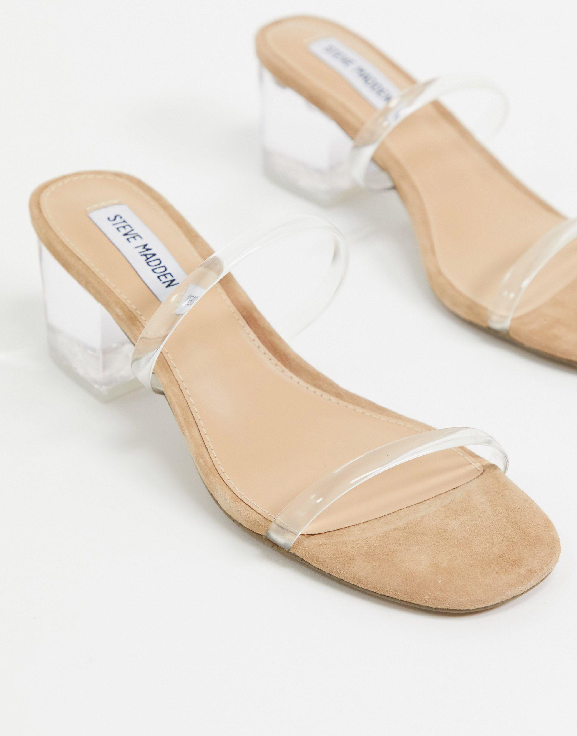 sandalias steve madden transparentes