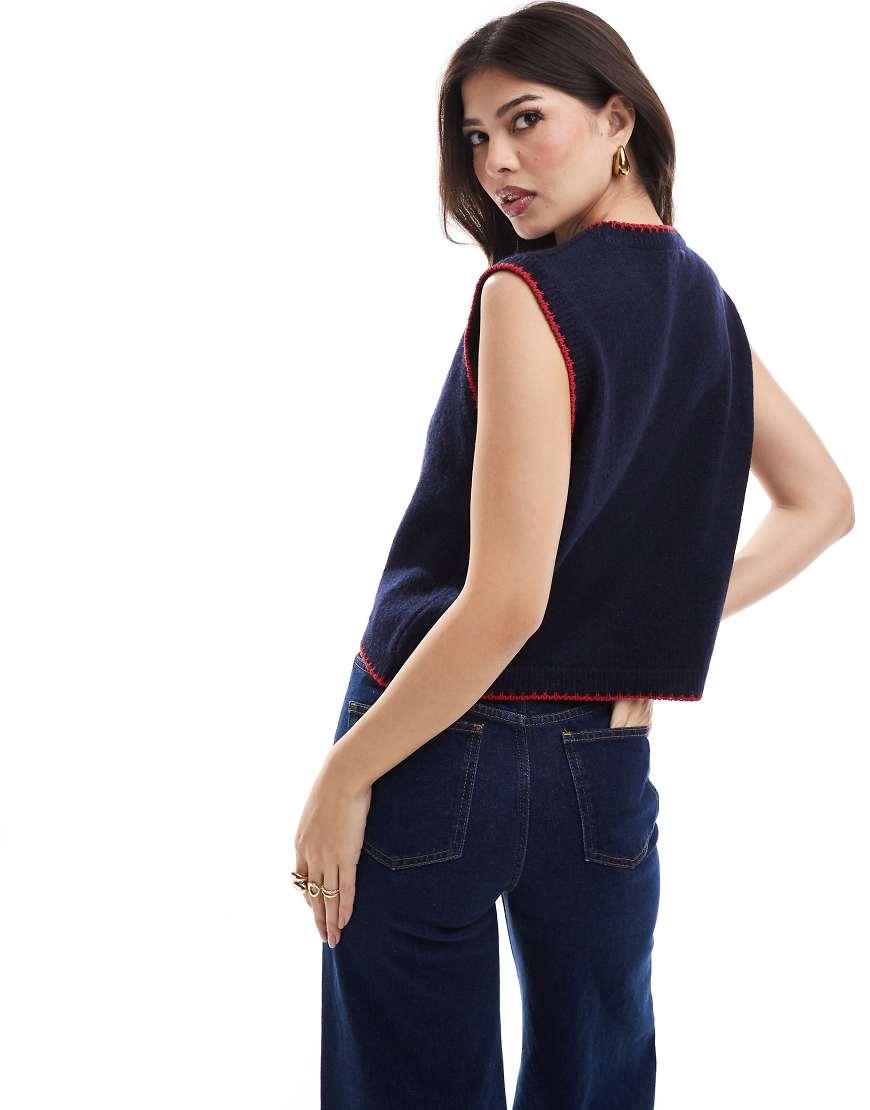 Tank Top Sleeveless Jumper Asos ASOS DESIGN Oversized Knitted Tank