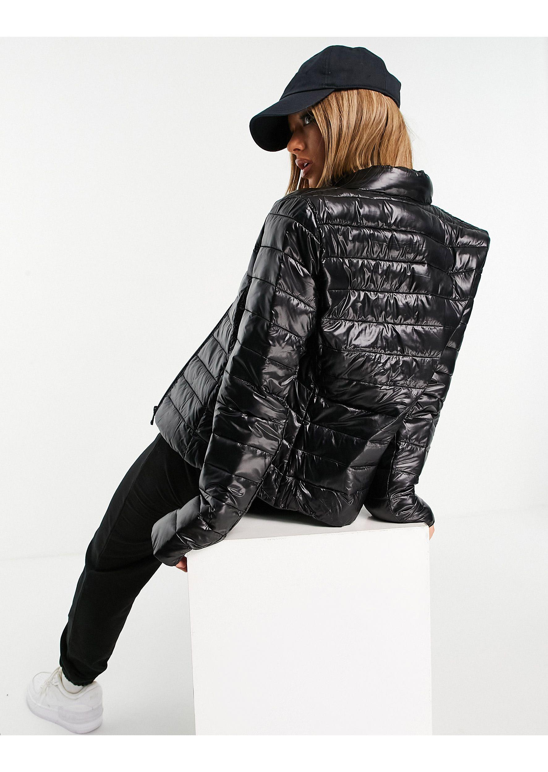 black lightweight padded coat