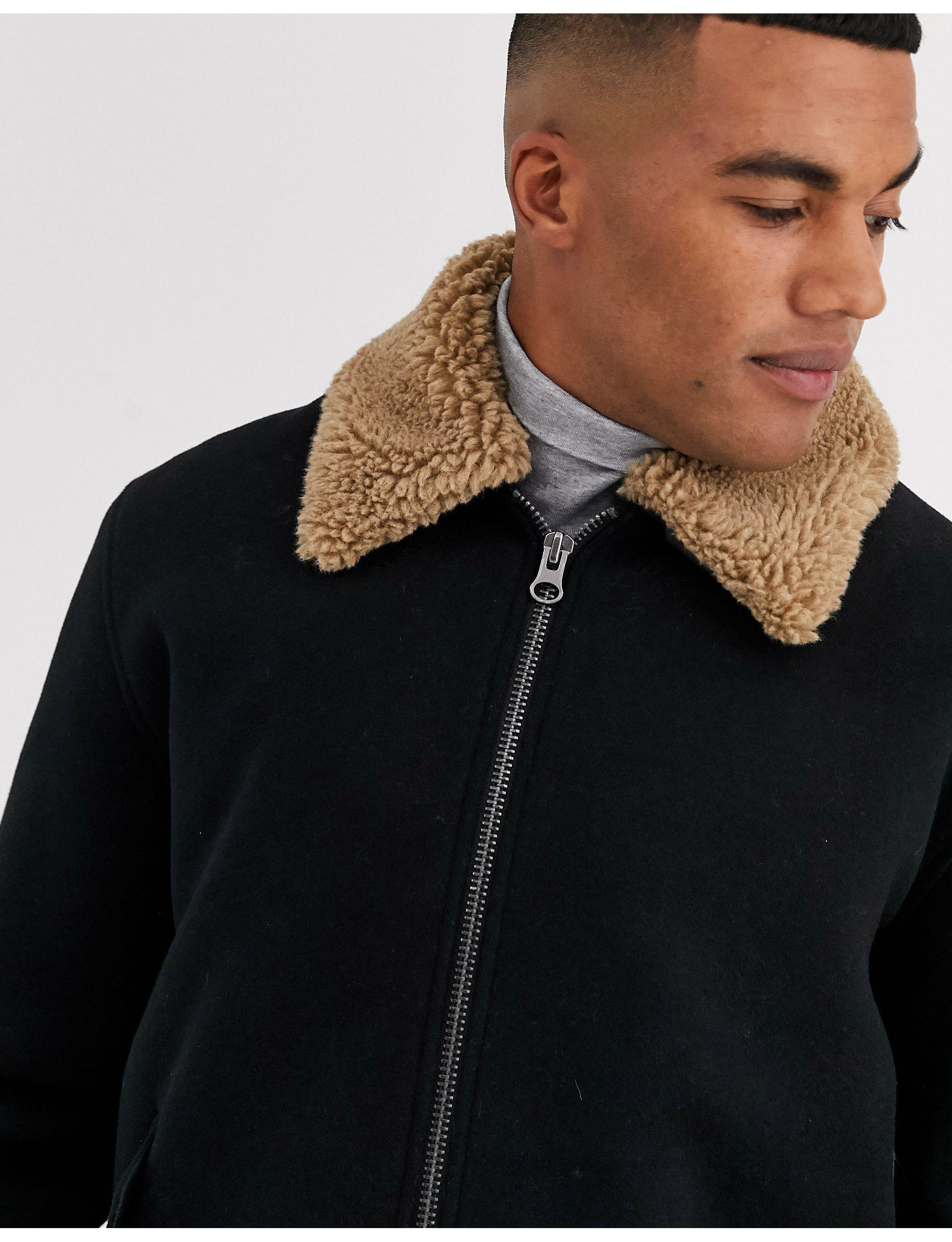 borg collar jacket