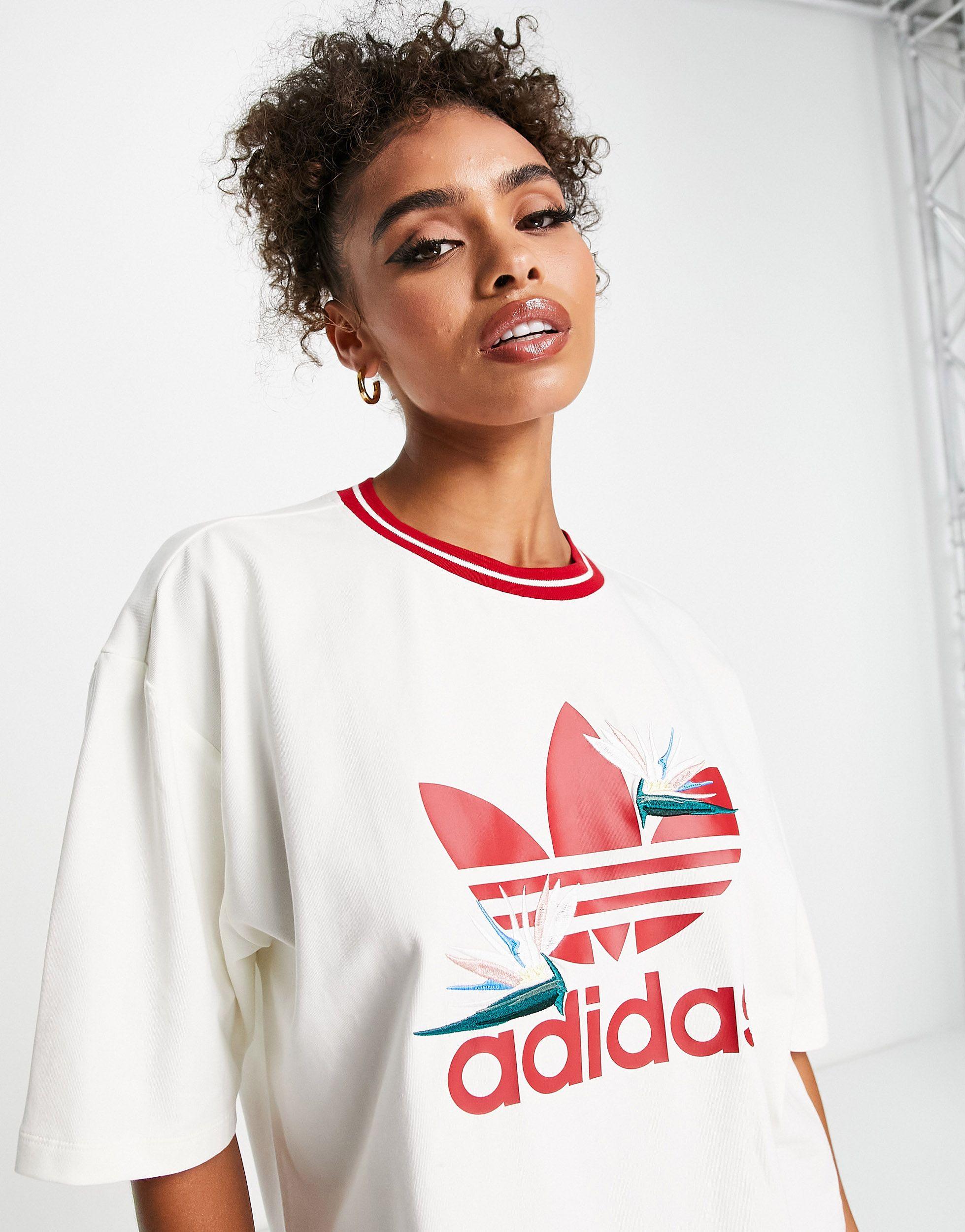 adidas Originals X Thebe Magugu Loose Fit T-shirt in White | Lyst