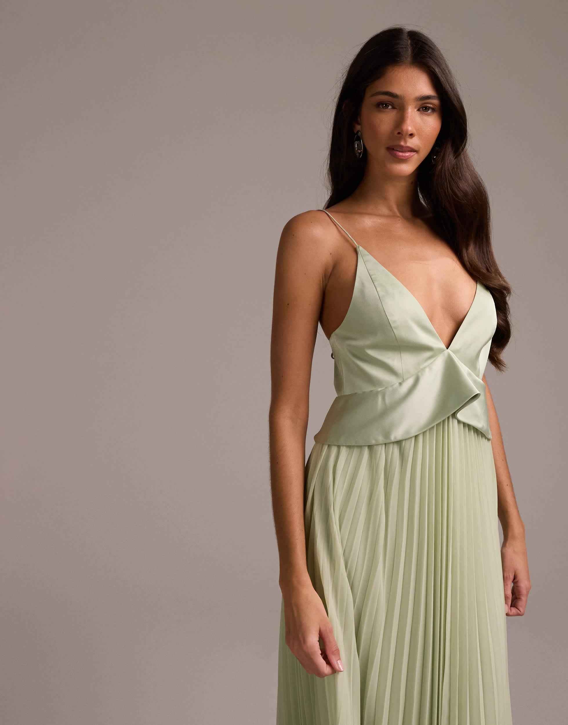 burgundy bridesmaid dresses with pockets cami – Krush Kandy main image 0
