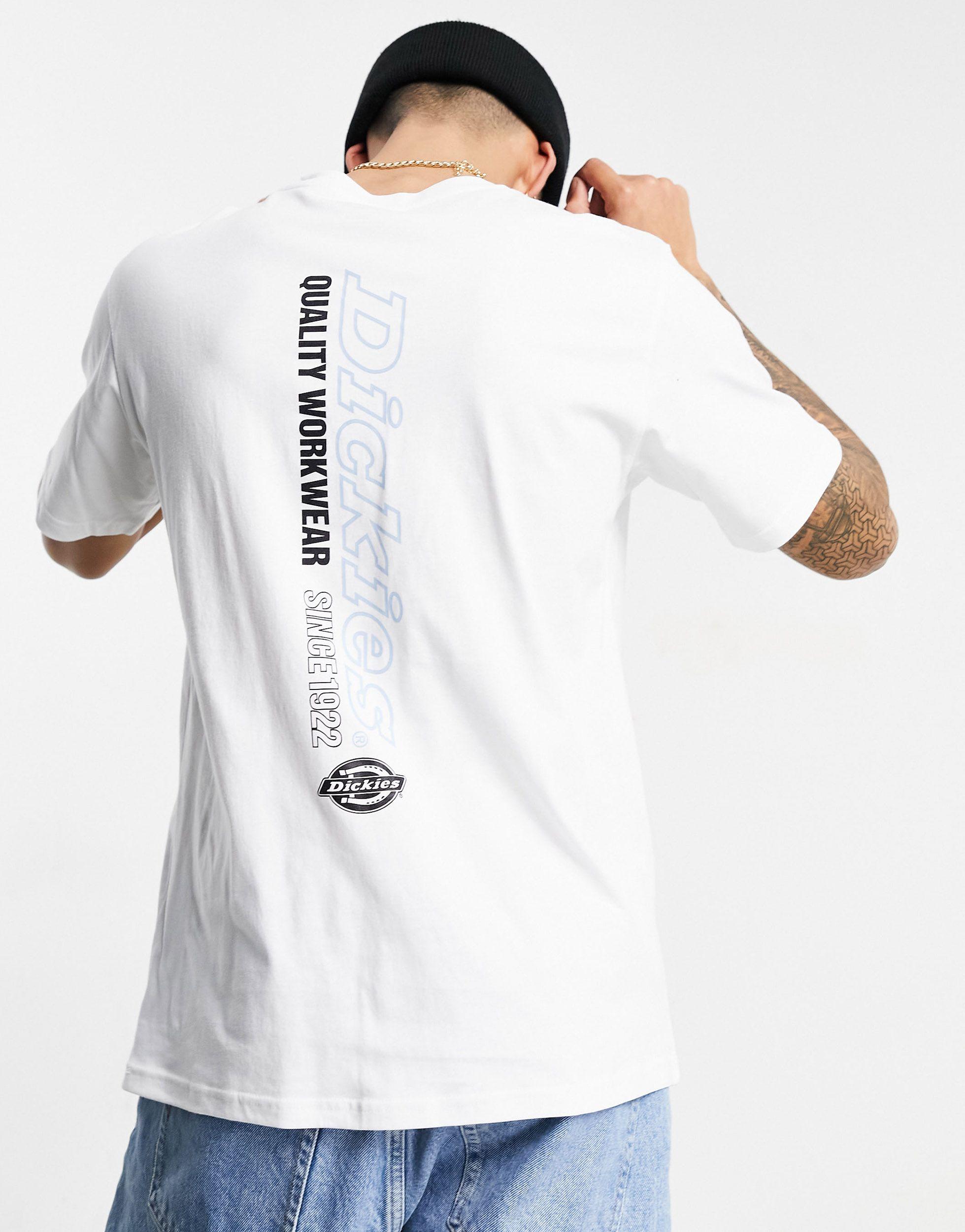 Camiseta blanca con estampado vertical en la espalda Dickies de hombre de  color Blanco | Lyst