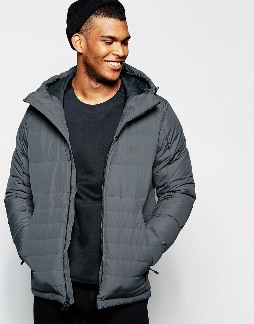 nike av15 down fill jacket grey