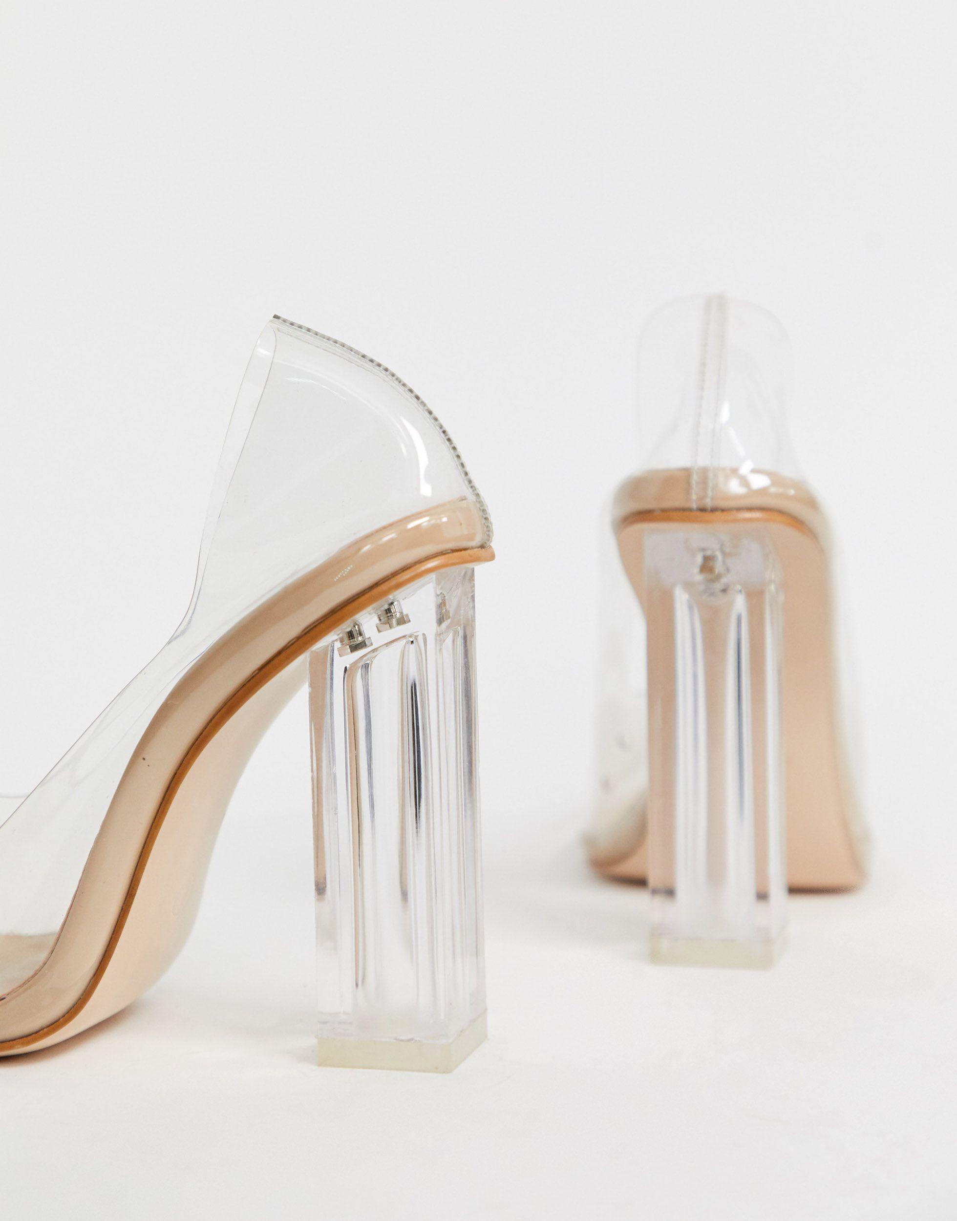 mango clear heels