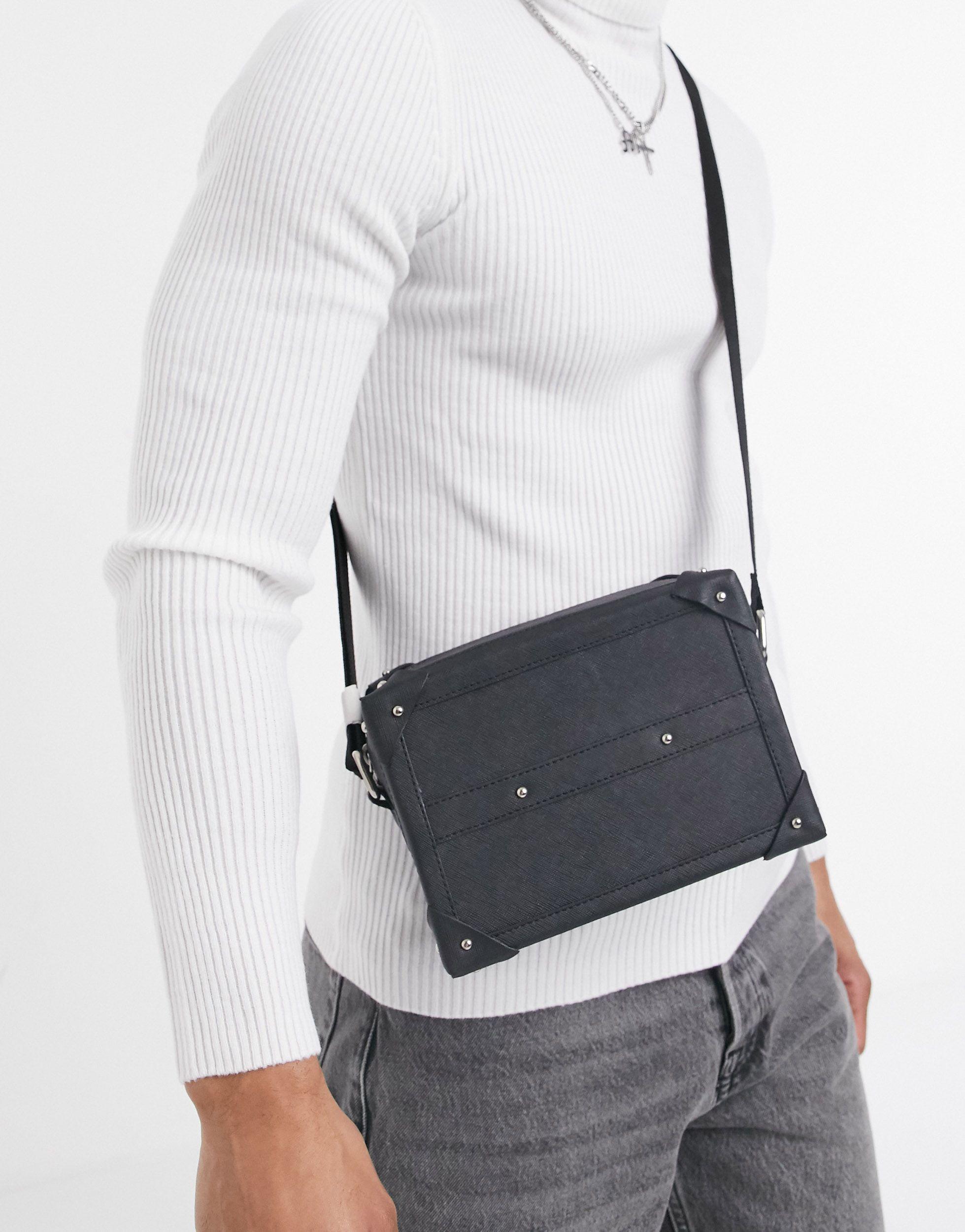 Bandolera estilo caja rígida ASOS de Tejido sintético de color Negro para  hombre | Lyst