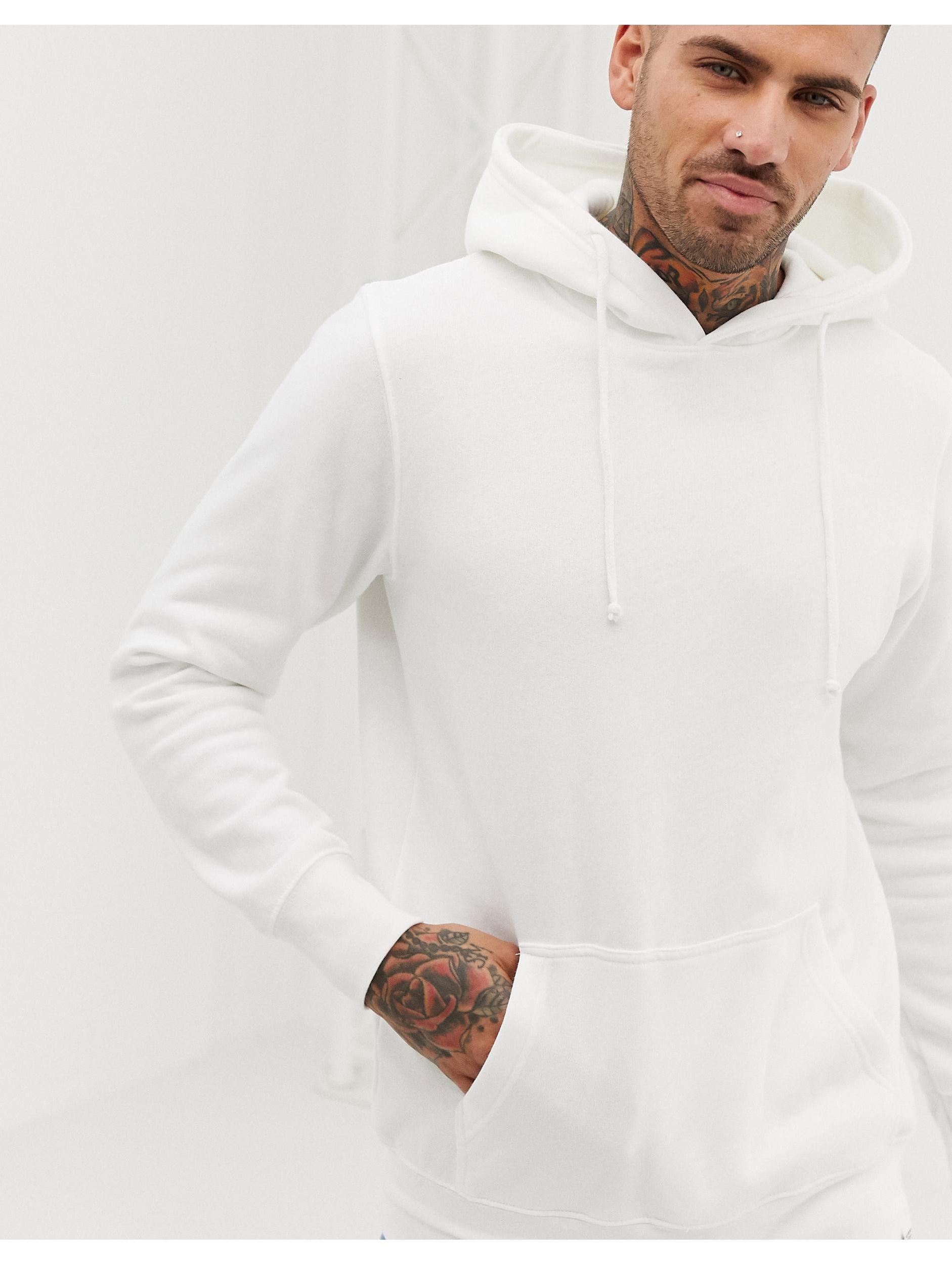 pull and bear hoodie white
