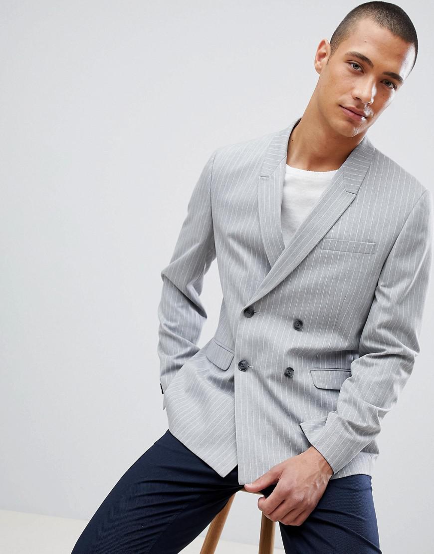 mens casual double breasted blazer