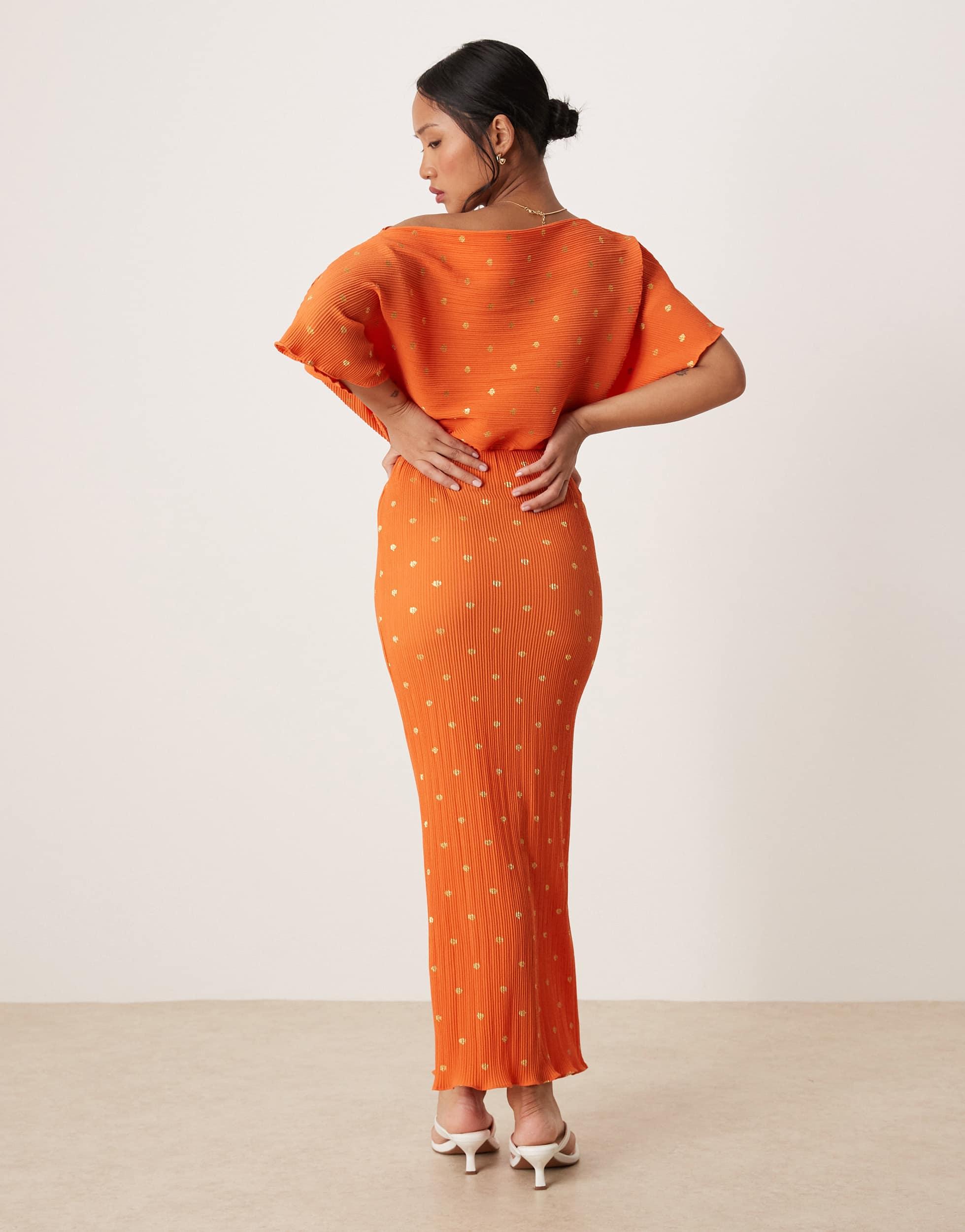 orange petite maxi dress Bar III Tropical Leaf Maxi Dress Medium Petite Orange Pink Tie Front Cutout Slit