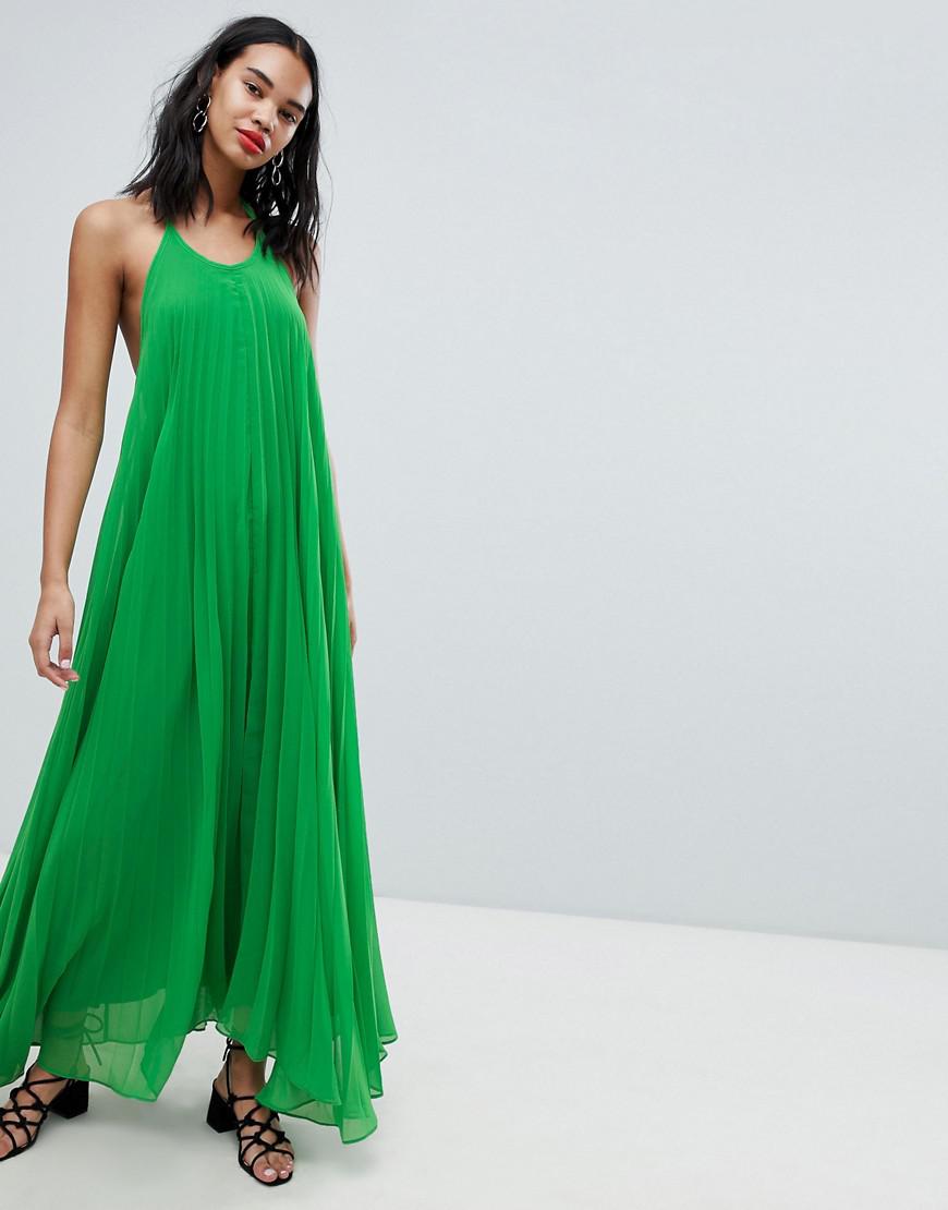 missguided green maxi dress