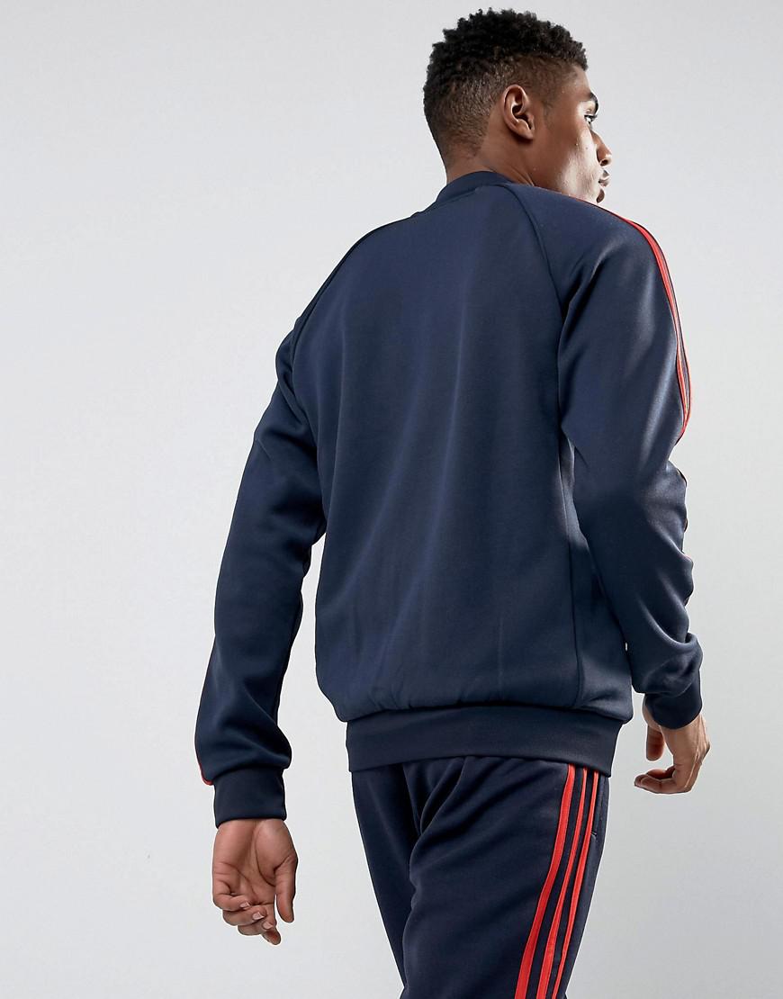 adidas Originals Superstar Track Jacket In Navy Bs2659 in Blue for | Lyst