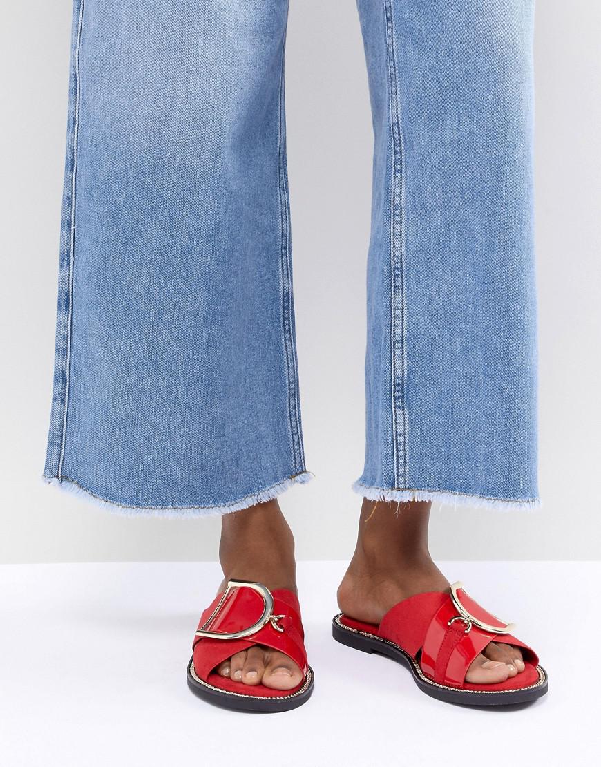 Lyst River Island D Ring Sliders In Red Gallery