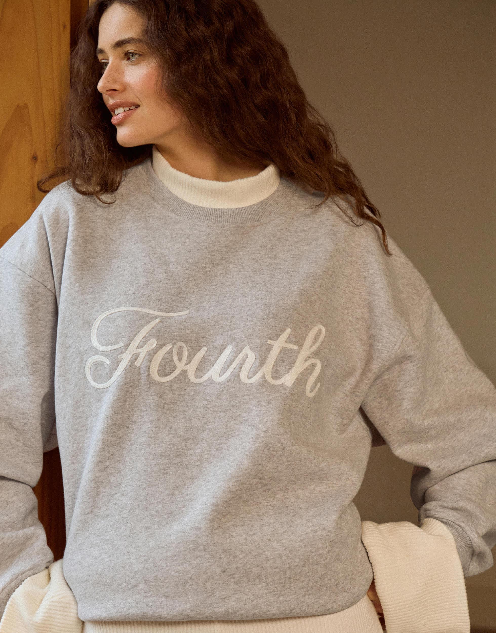 Sweat-shirt Rouge Fourth & Reckless - Taille L, Col Rond, Logo - Décontracté, Léger - Occasion Bon état