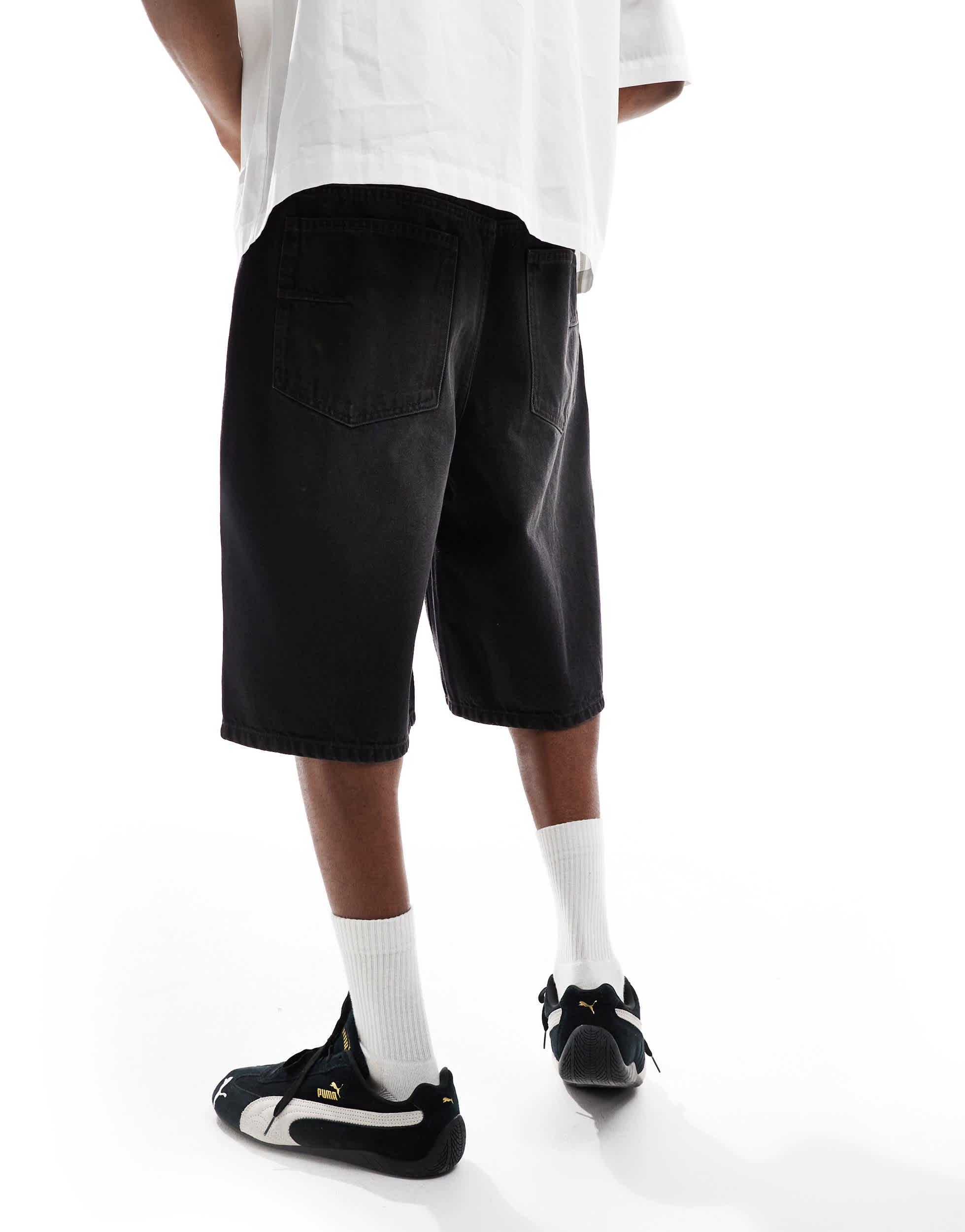 Baggy Denim Bermuda Shorts Bershka White Shorts Bershka Baggy