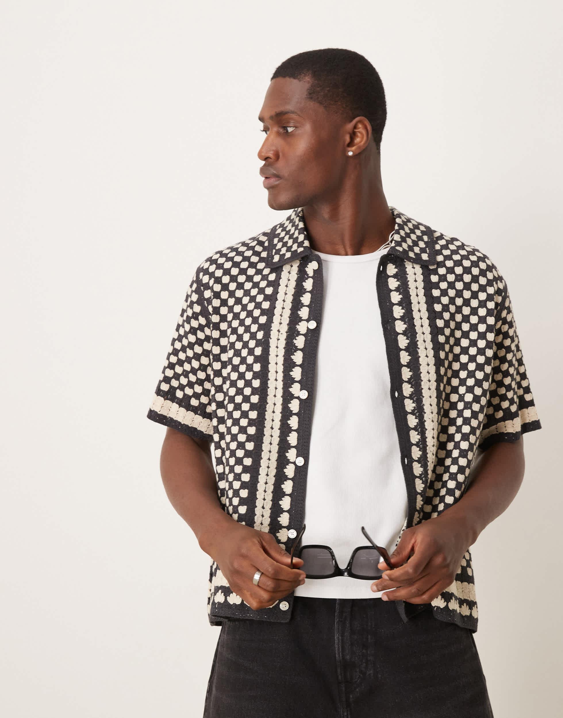 Abercrombie & Fitch ウールワークシャツ 30s チンスト abercrombie-fitch-Blue-Crochet