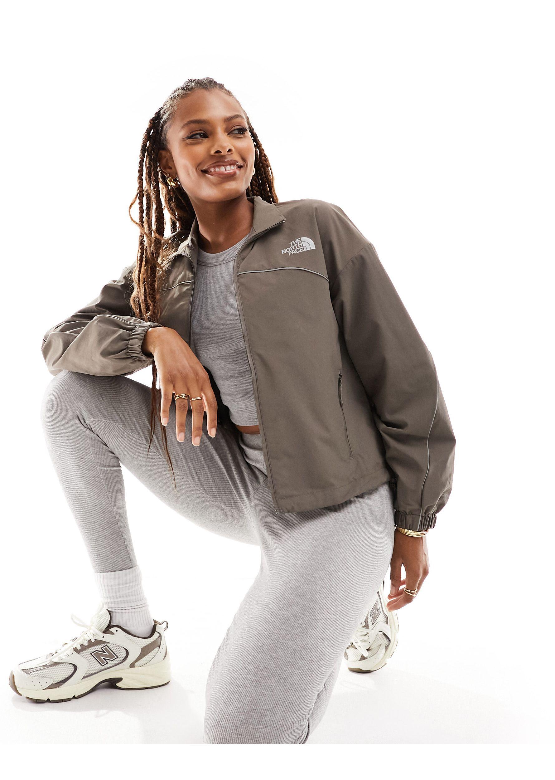 The North Face Tek Piping Wind Jacket in Gray | Lyst