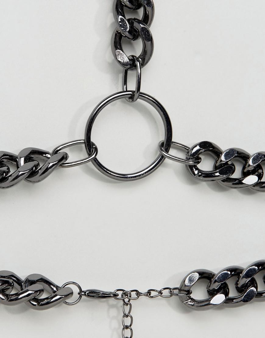 ASOS Denim Chain Body Harness for Men Lyst