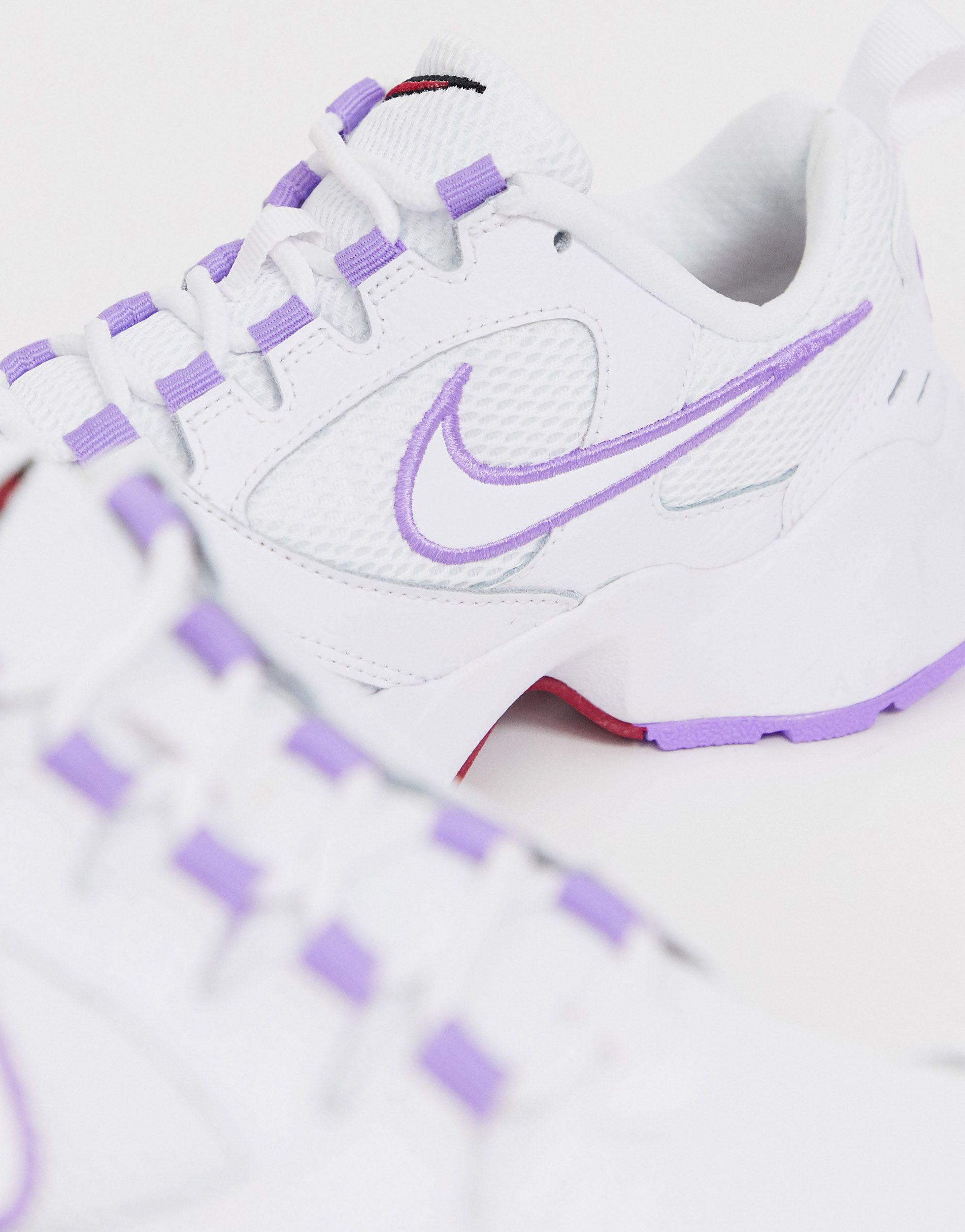 Nike Leer Air Heights - Sneakers In Wit En Lila in het Wit - Lyst