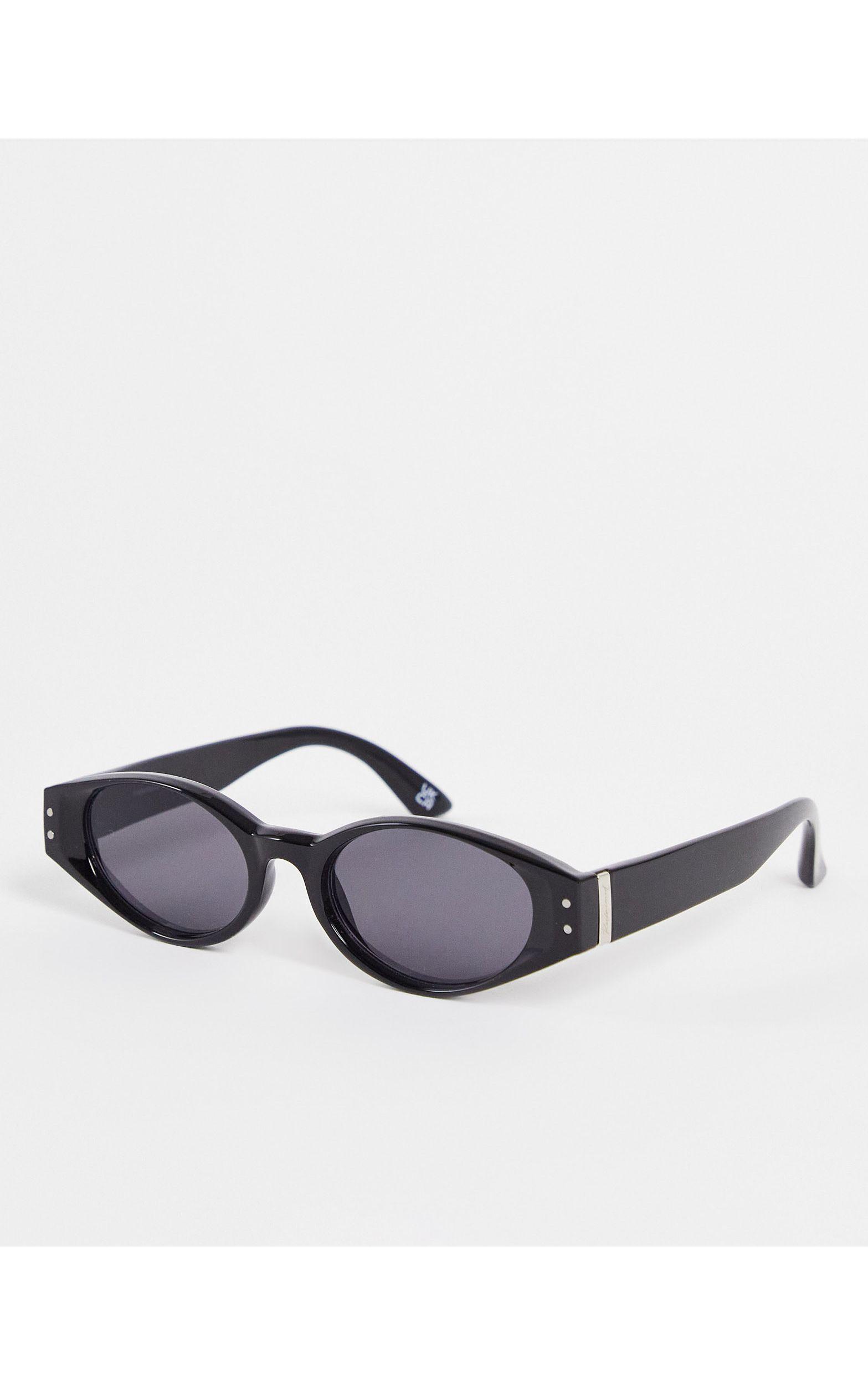 Reclaimed (vintage) Inspired Unisex 00s Squoval Sunglasses in Black | Lyst